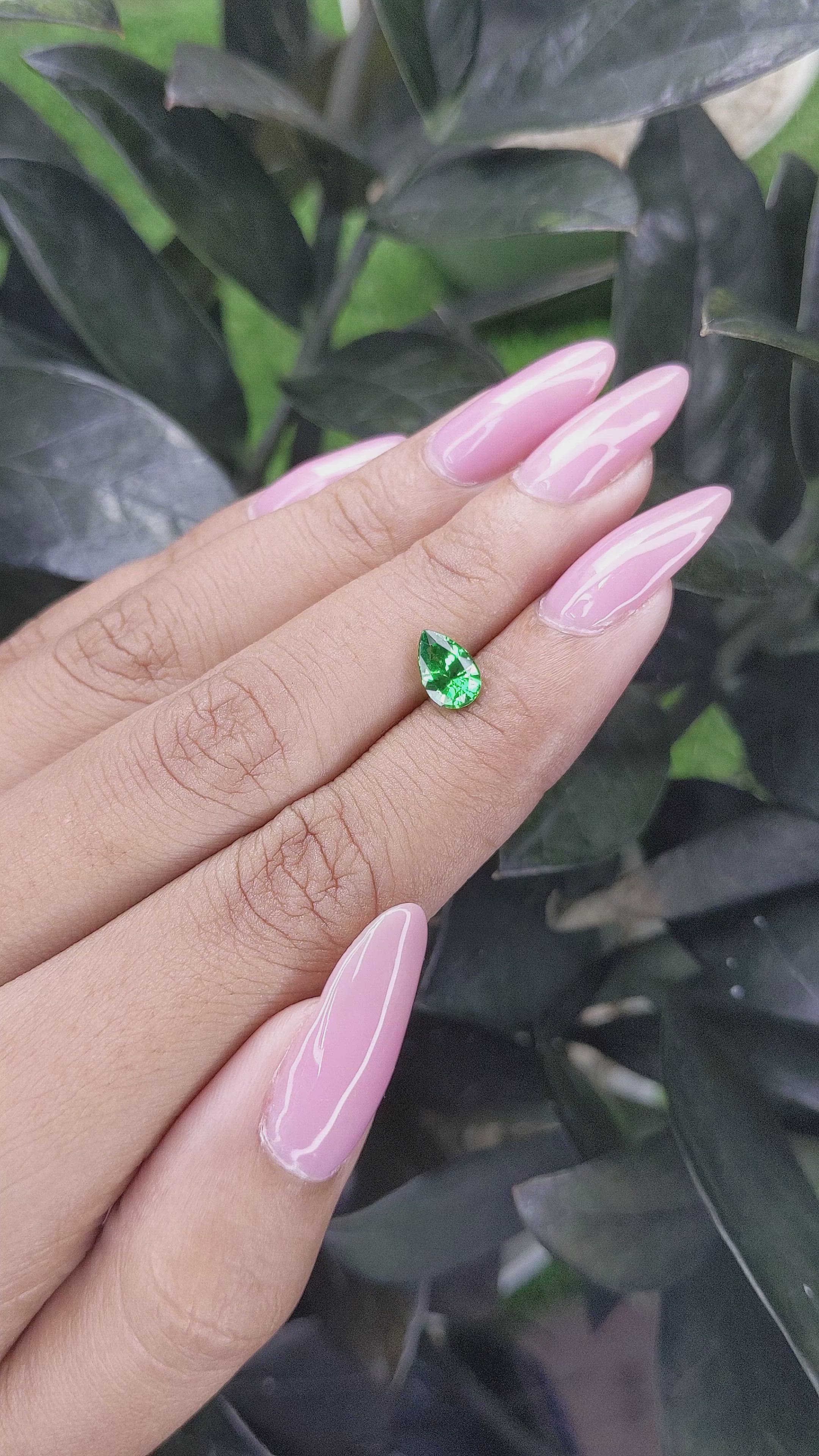 1.04 Ct. Tsavorite Garnet from Tanzania Size Video