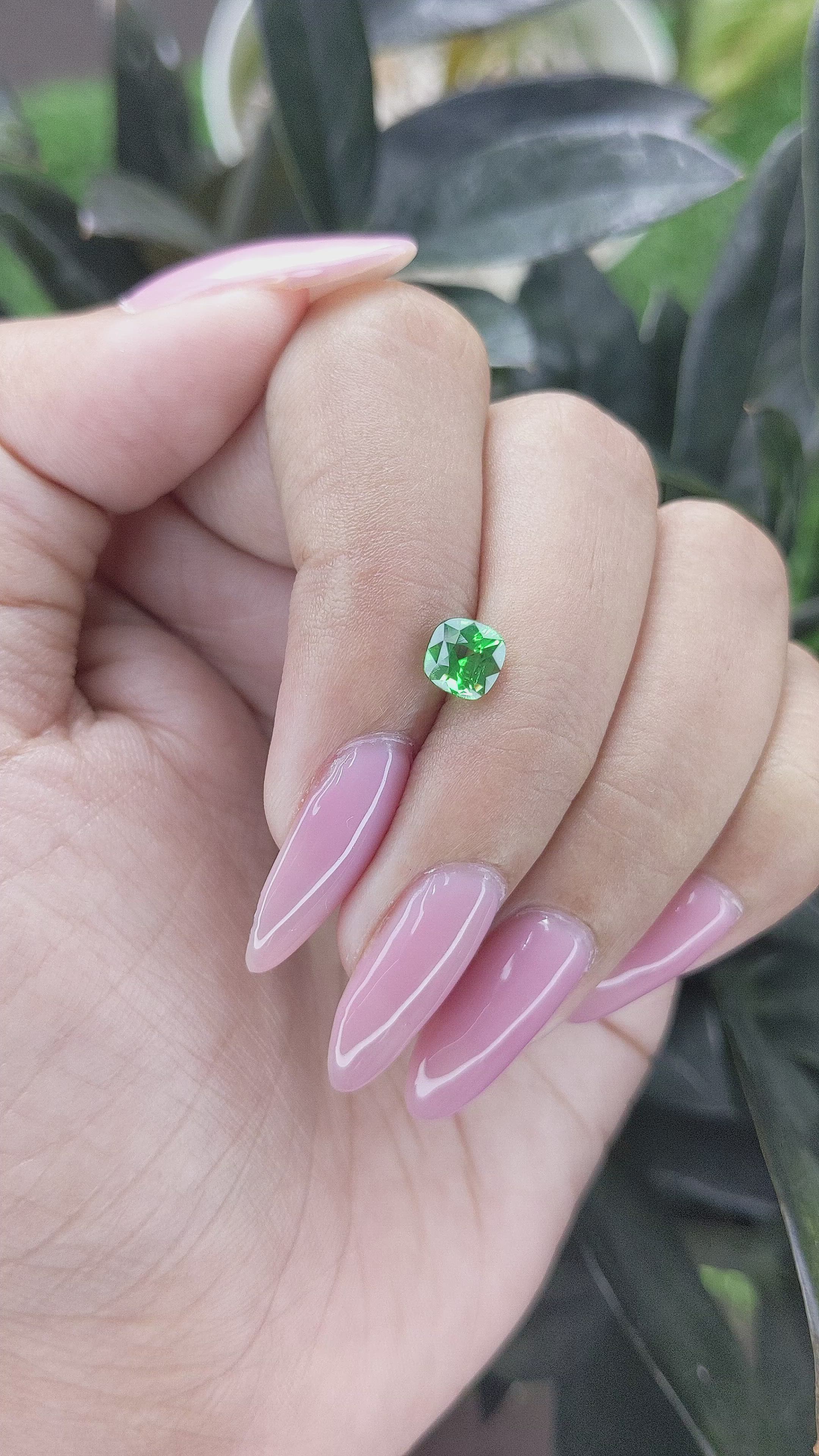 1.04 Ct. Tsavorite Garnet from Tanzania Size Video