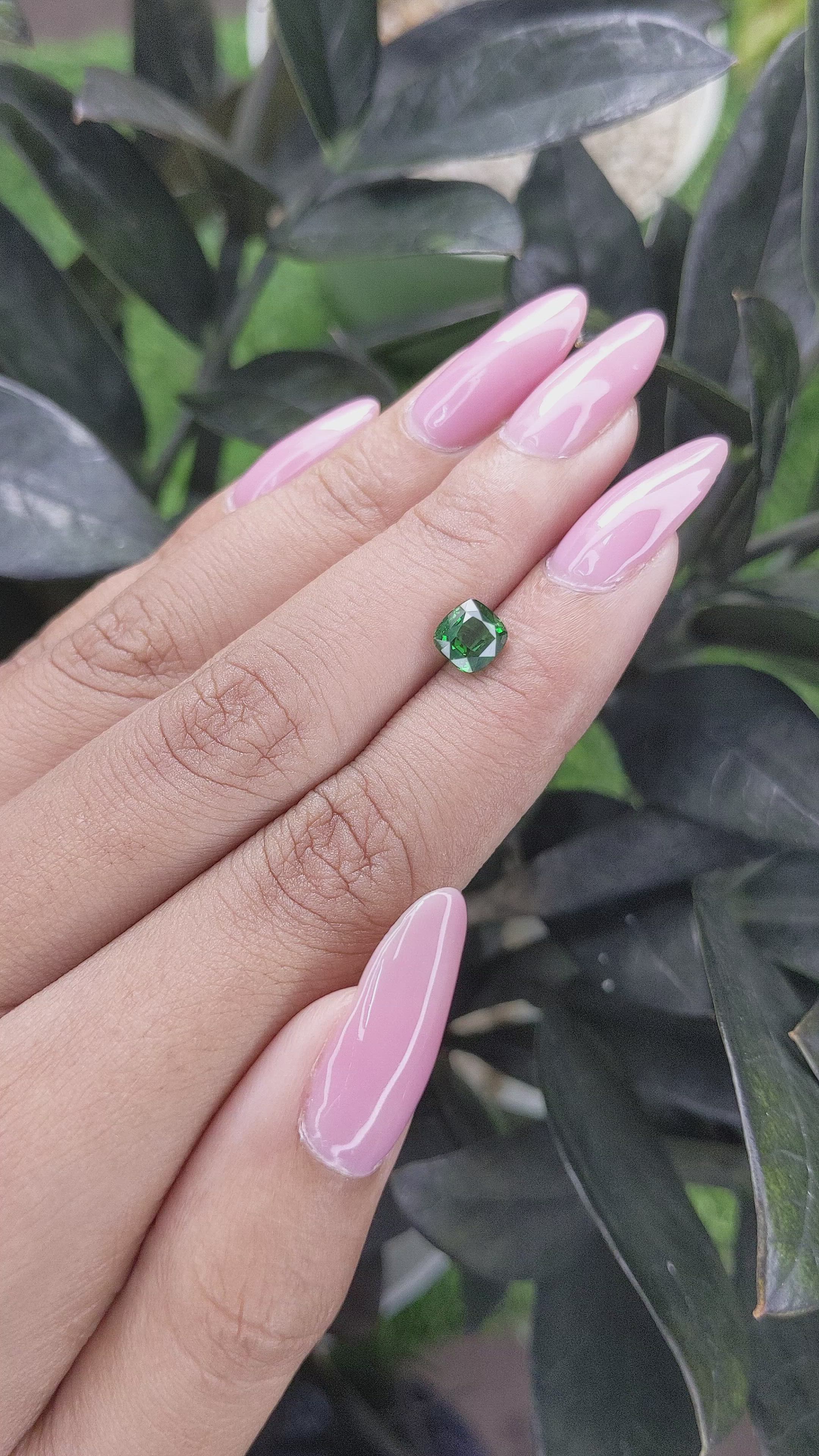 1.22 Ct. Tsavorite Garnet from Tanzania Size Video