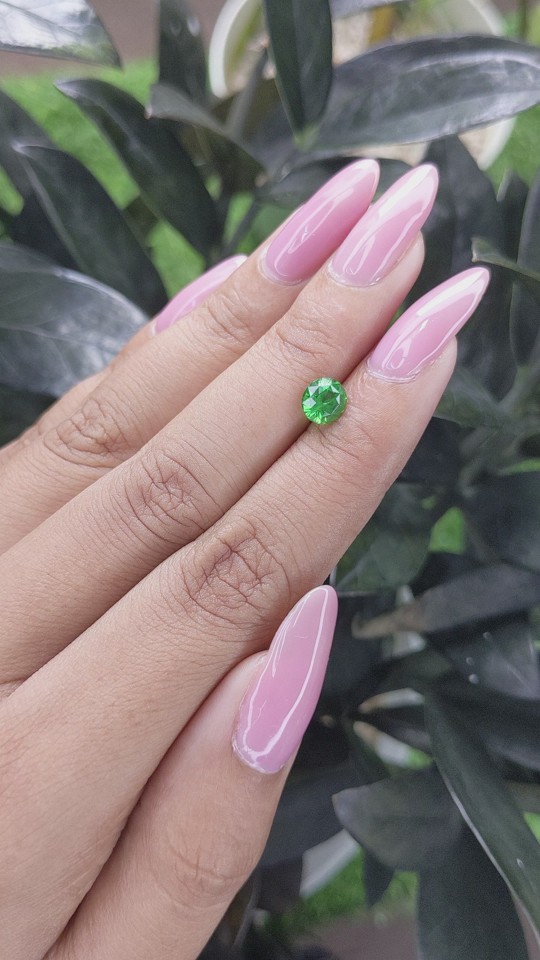 1.07 Ct. Tsavorite Garnet from Tanzania Size Video