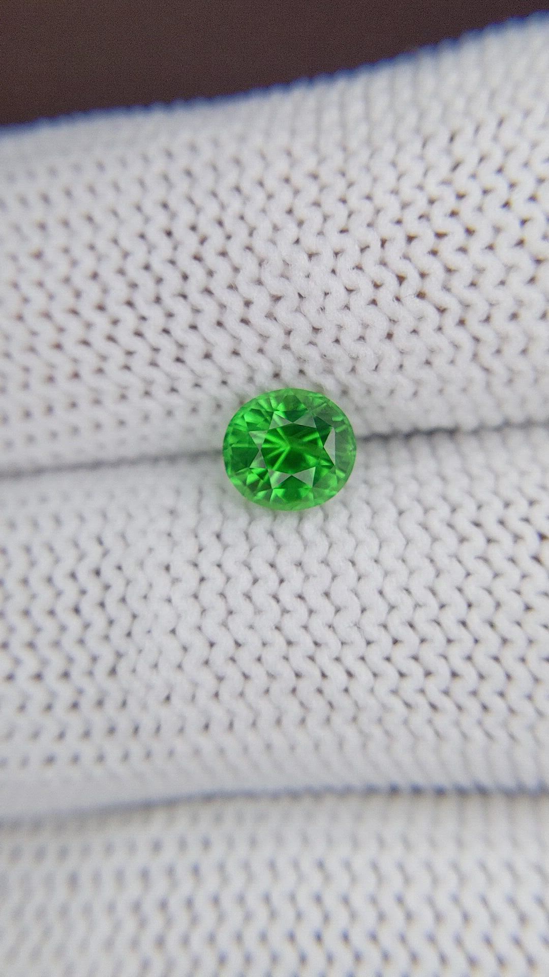 1.07 Ct. Tsavorite Garnet from Tanzania Size Video