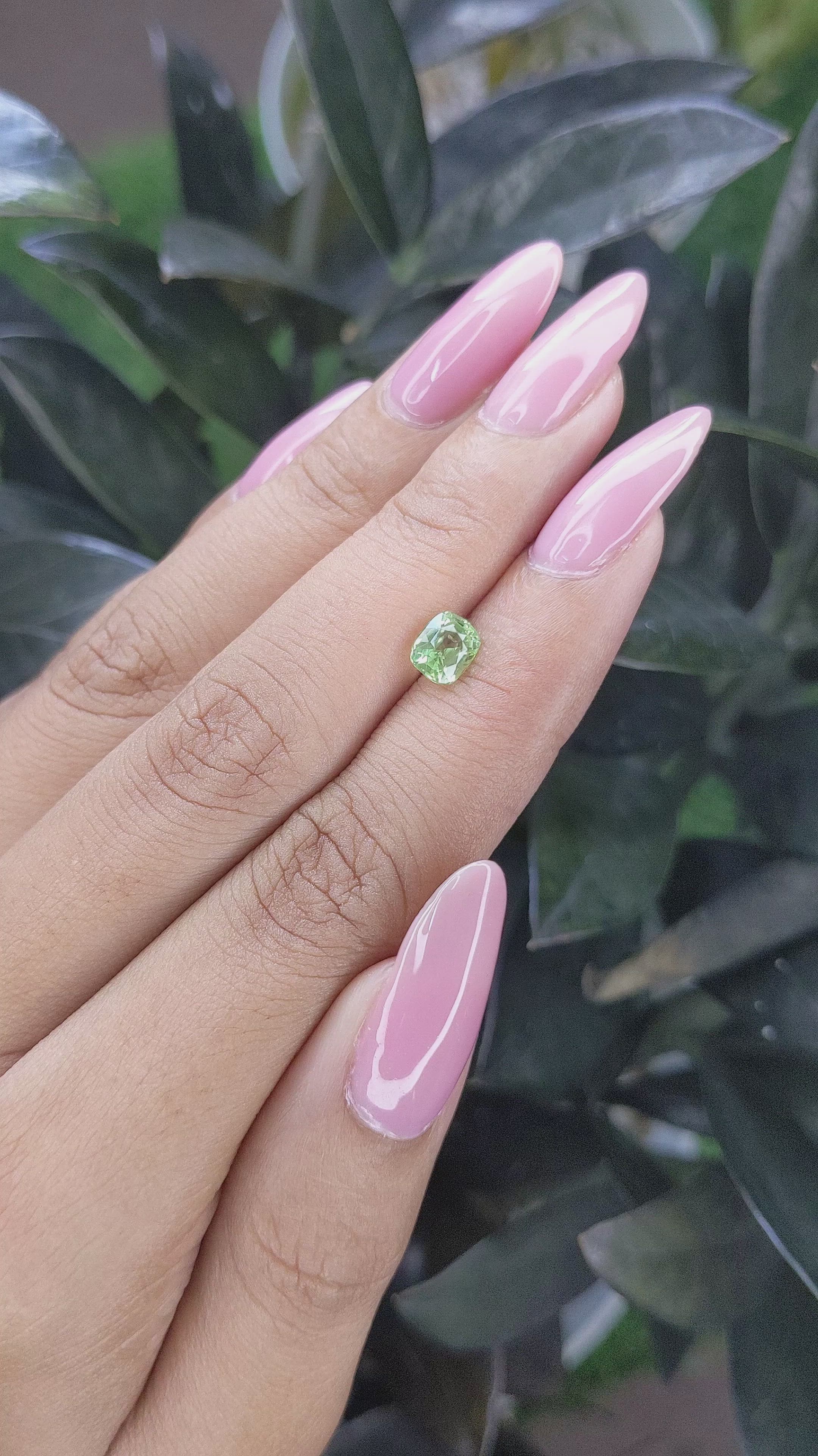 1.05 Ct. Tsavorite Garnet from Tanzania Size Video