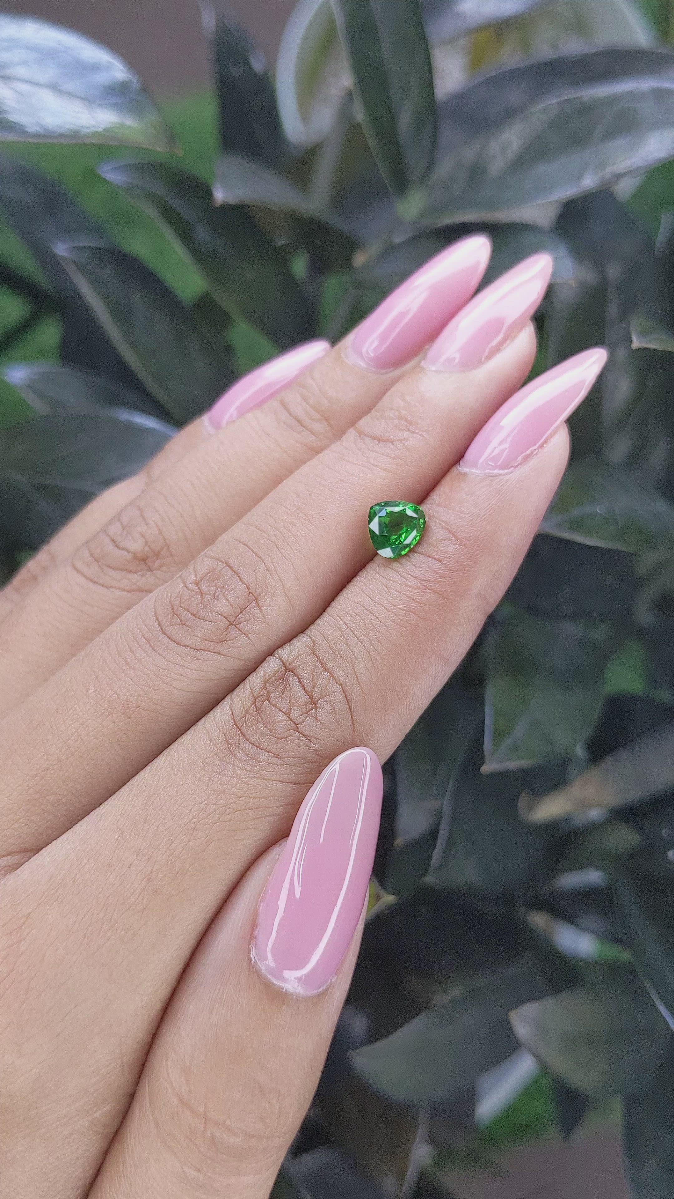 1.20 Ct. Tsavorite Garnet from Tanzania Size Video