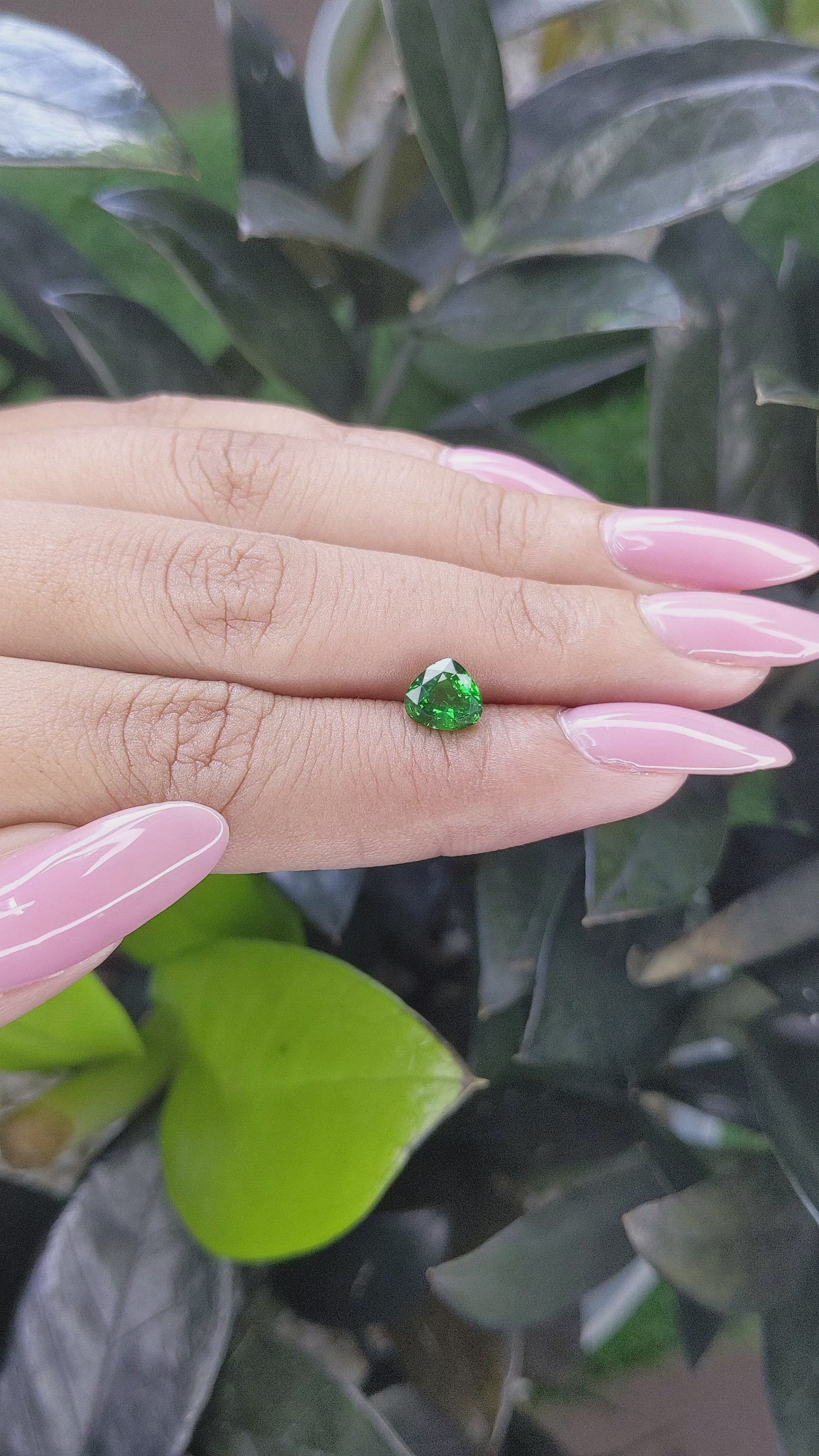 1.20 Ct. Tsavorite Garnet from Tanzania Size Video