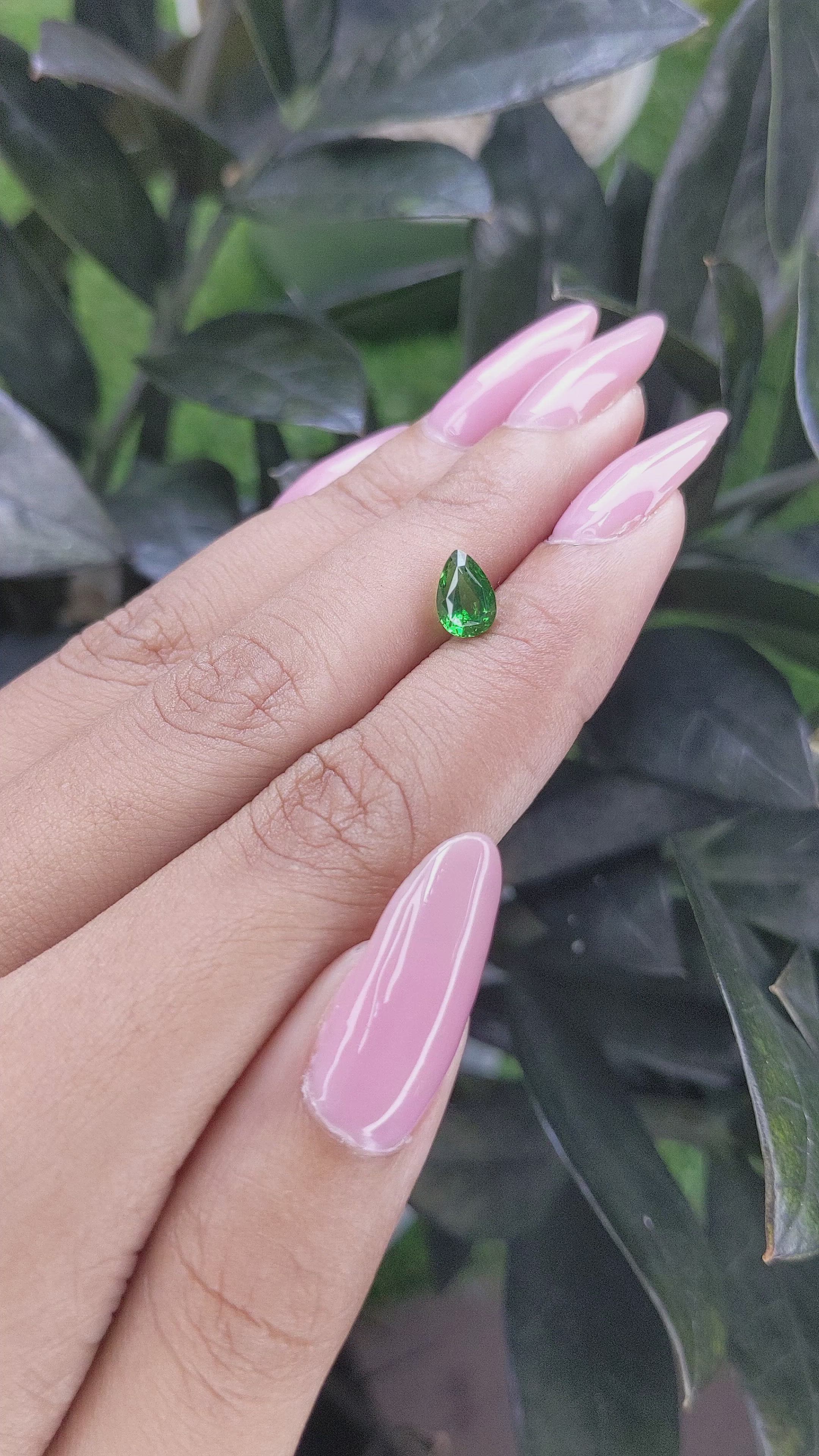 1.09 Ct. Tsavorite Garnet from Tanzania Size Video