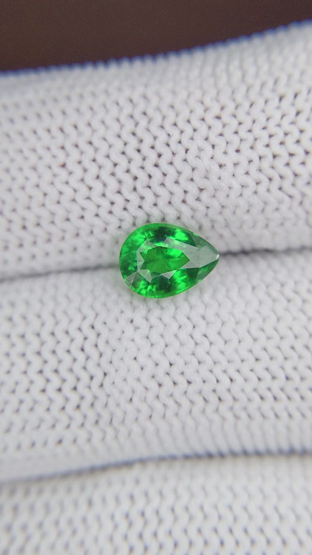 1.55 Ct. Tsavorite Garnet from Tanzania Size Video
