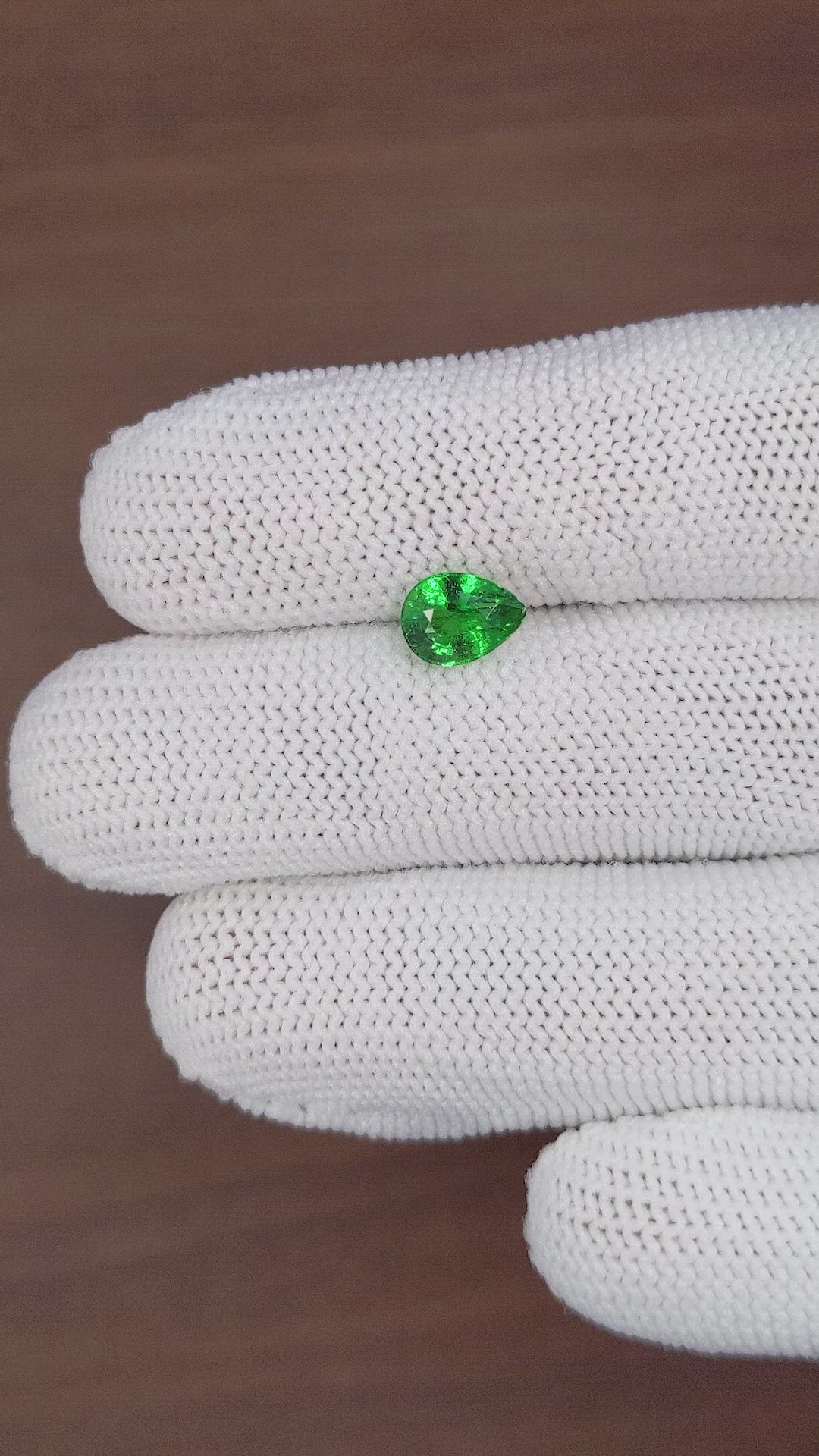 1.55 Ct. Tsavorite Garnet from Tanzania Size Video
