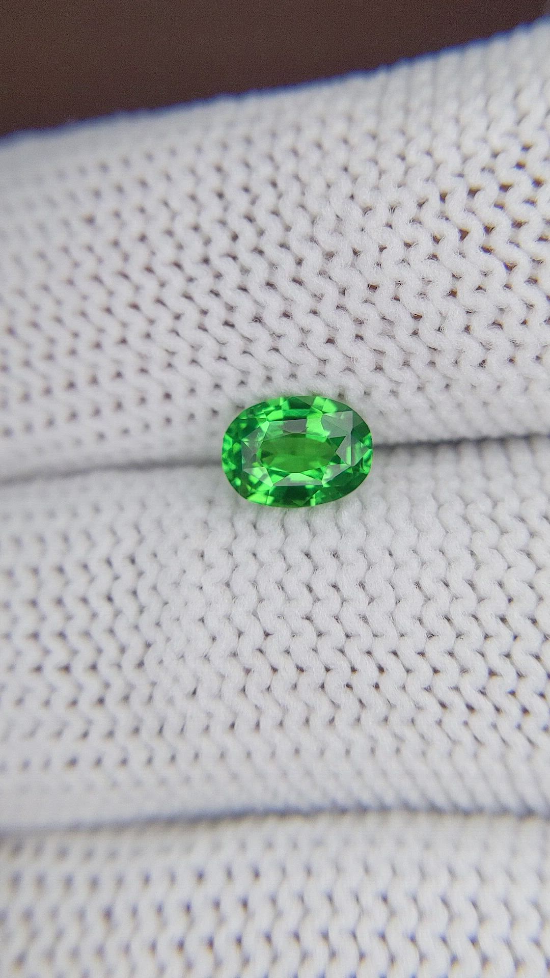0.84 Ct. Tsavorite Garnet from Tanzania Size Video