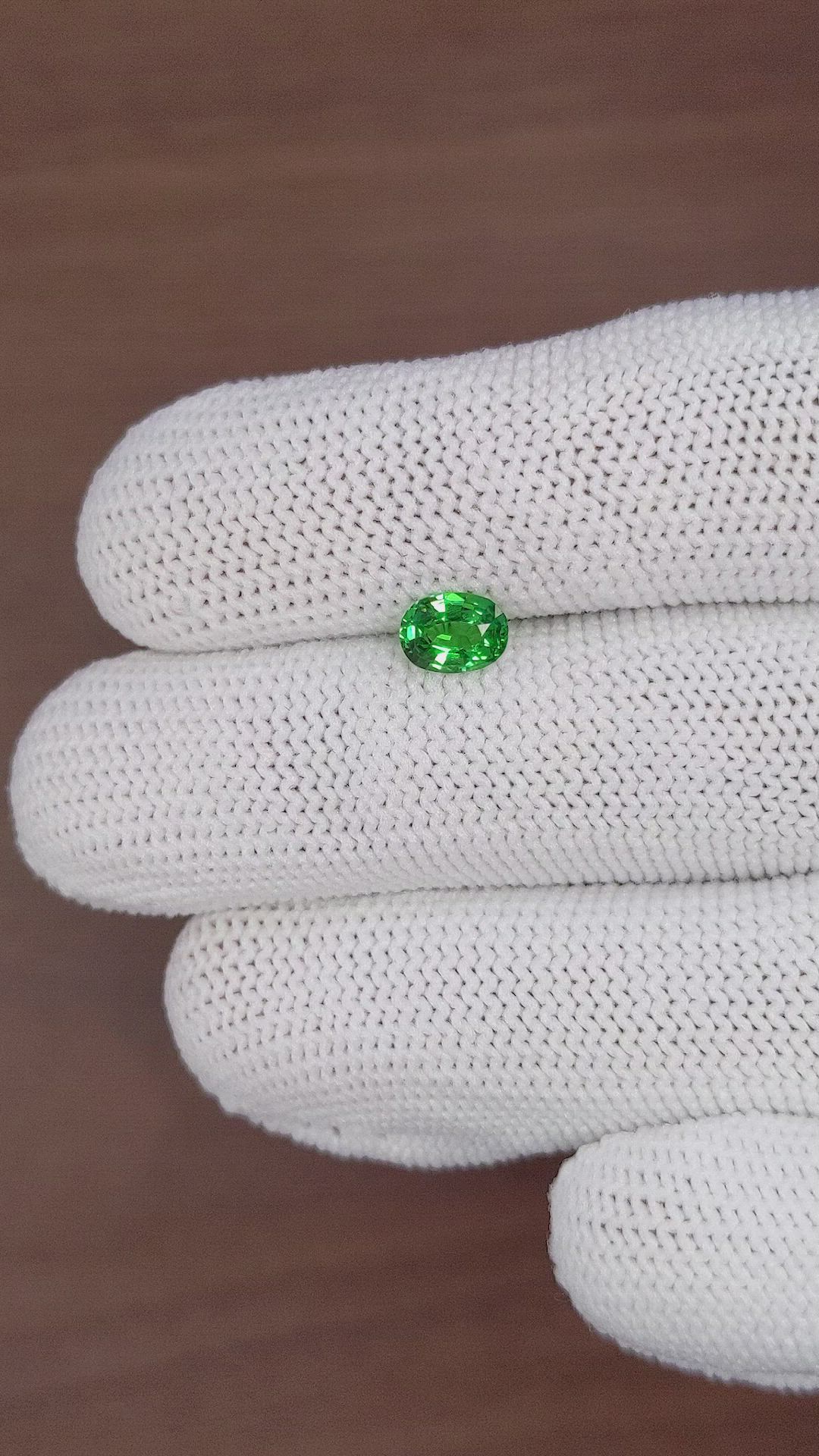 0.84 Ct. Tsavorite Garnet from Tanzania Size Video