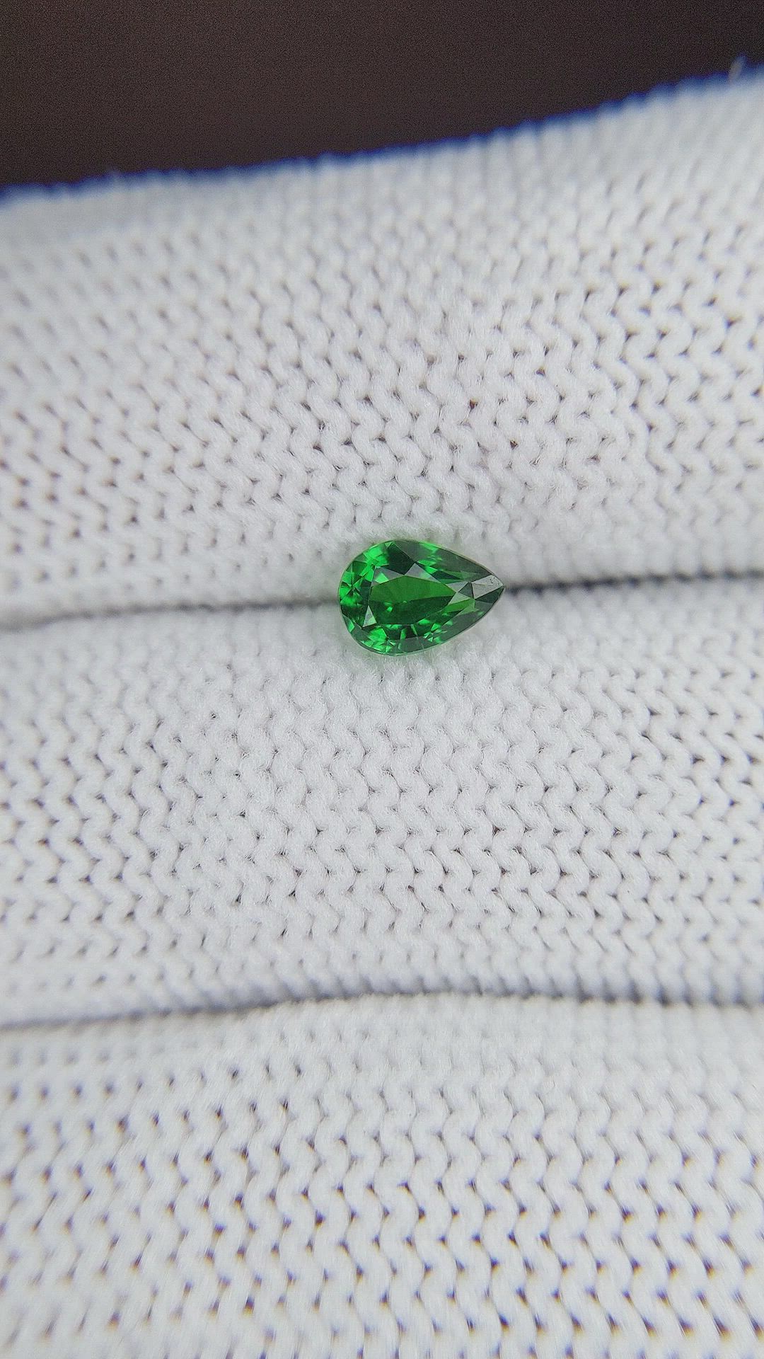 0.72 Ct. Tsavorite Garnet from Tanzania Size Video