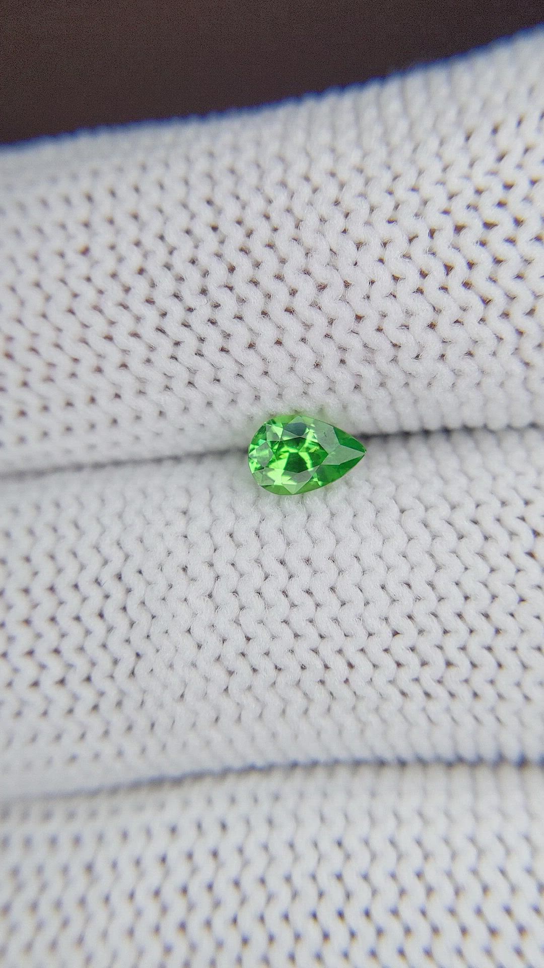 0.39 Ct. Tsavorite Garnet from Tanzania Size Video