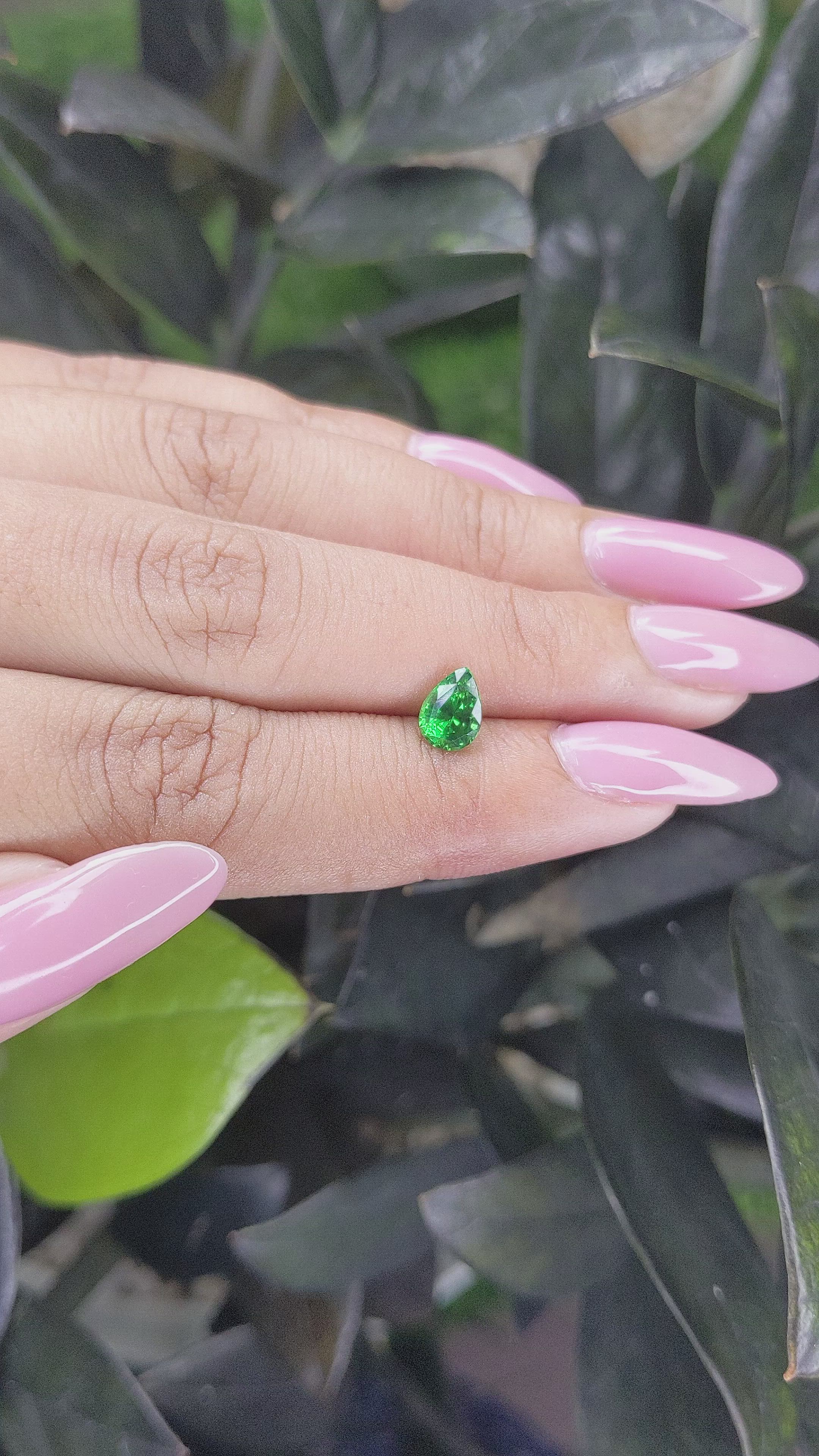 0.93 Ct. Tsavorite Garnet from Tanzania Size Video