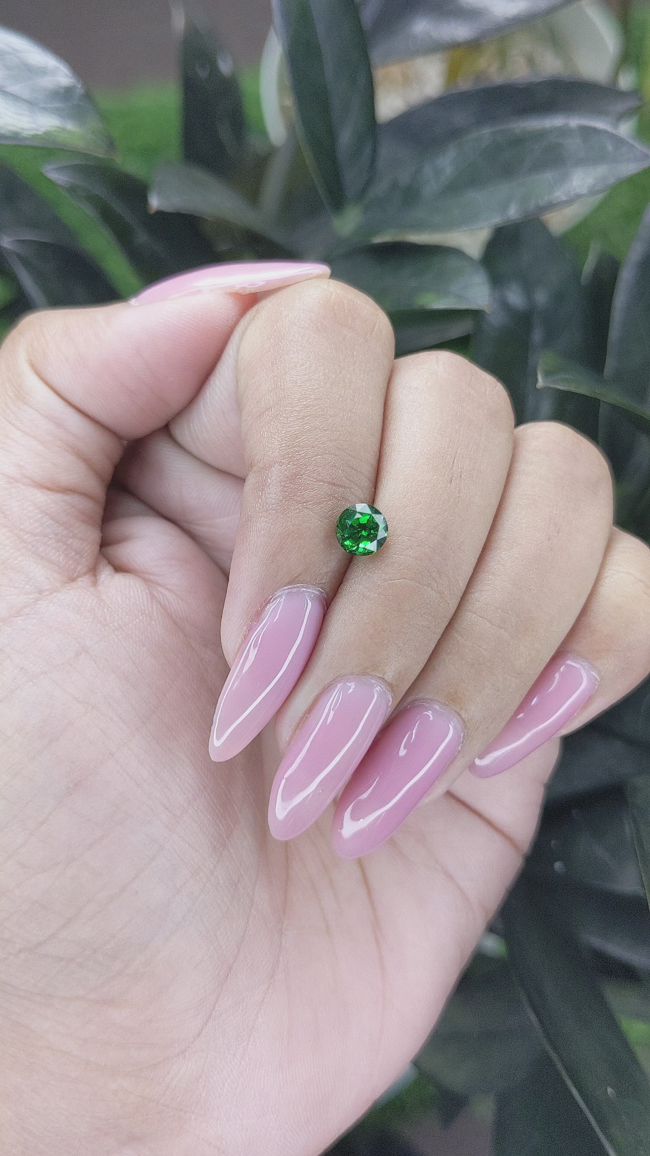 0.99 Ct. Tsavorite Garnet from Tanzania Size Video