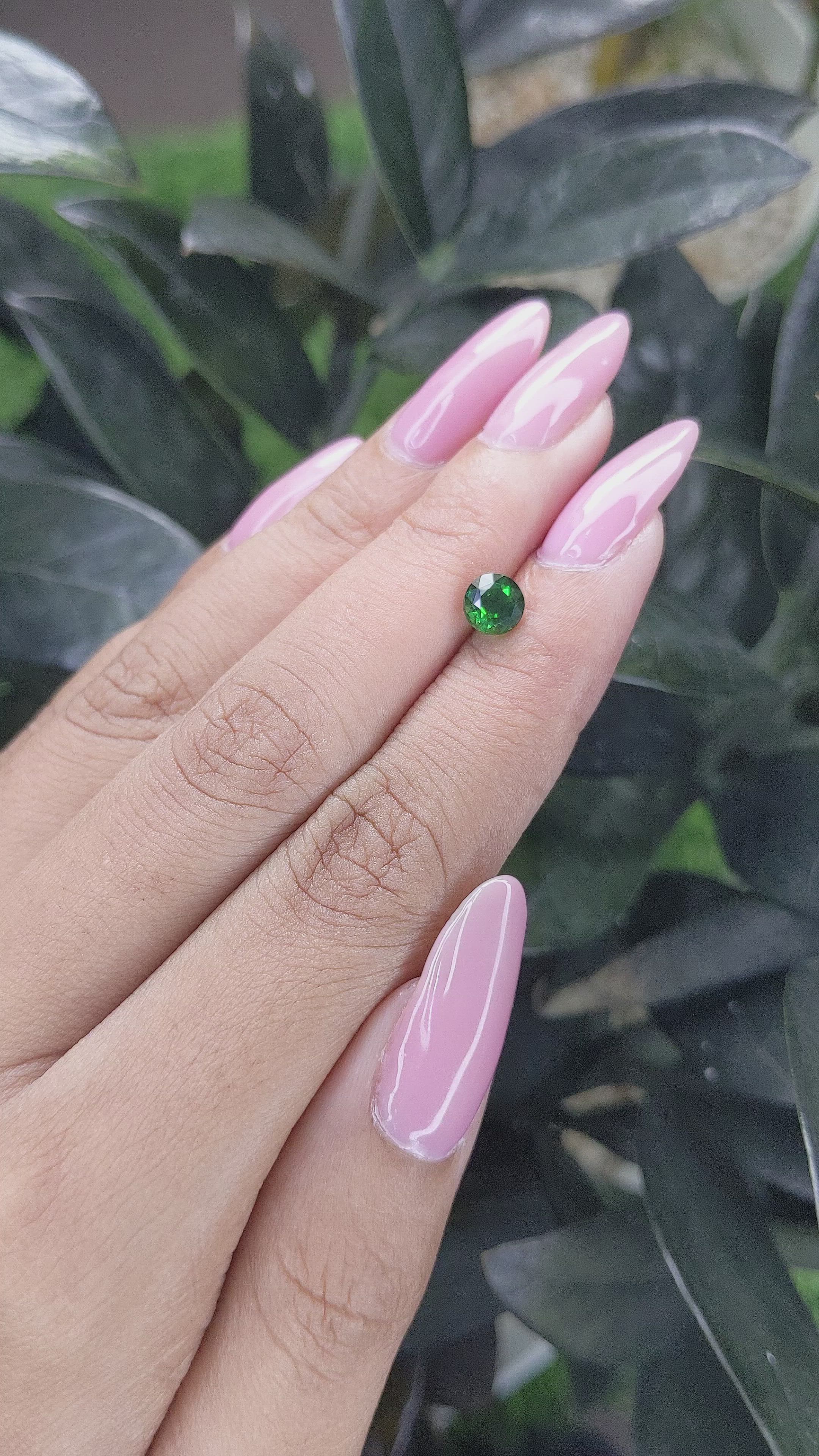 0.99 Ct. Tsavorite Garnet from Tanzania Size Video