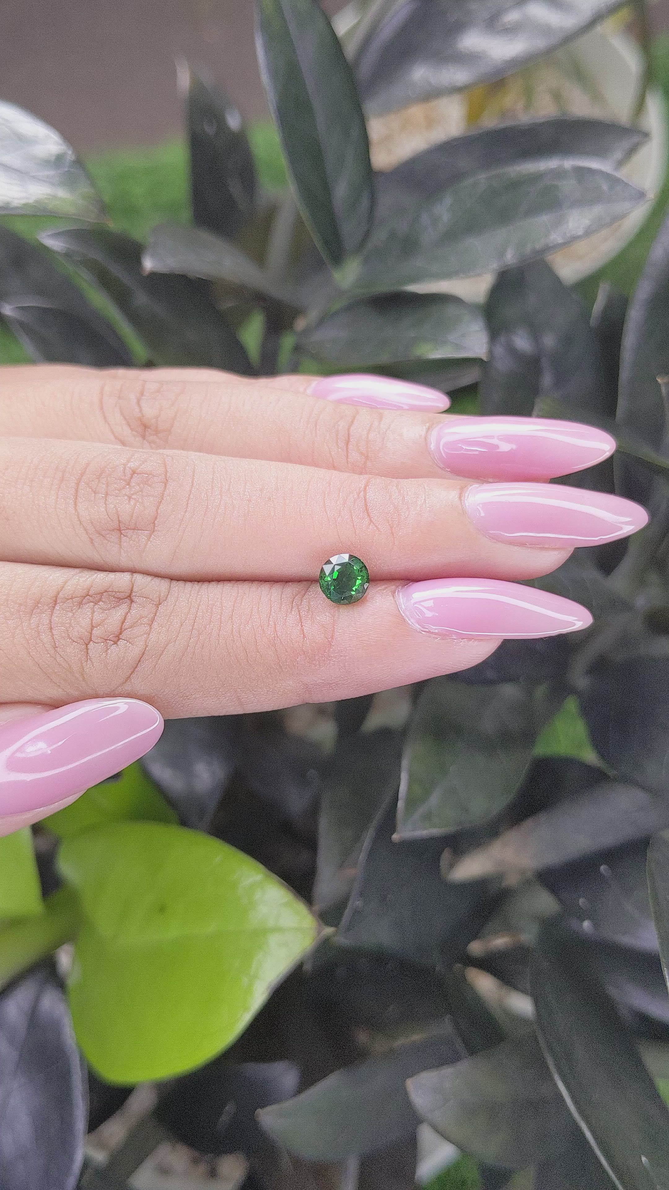 0.99 Ct. Tsavorite Garnet from Tanzania Size Video