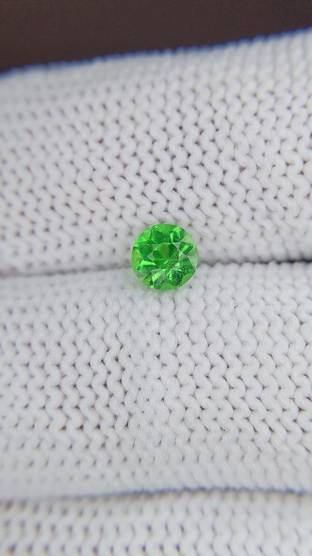 0.59 Ct. Tsavorite Garnet from Tanzania Size Video