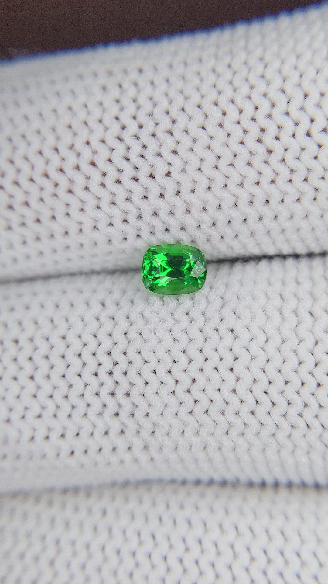 0.43 Ct. Tsavorite Garnet from Tanzania Size Video
