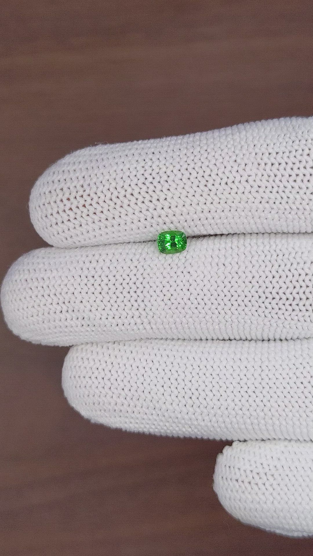 0.43 Ct. Tsavorite Garnet from Tanzania Size Video