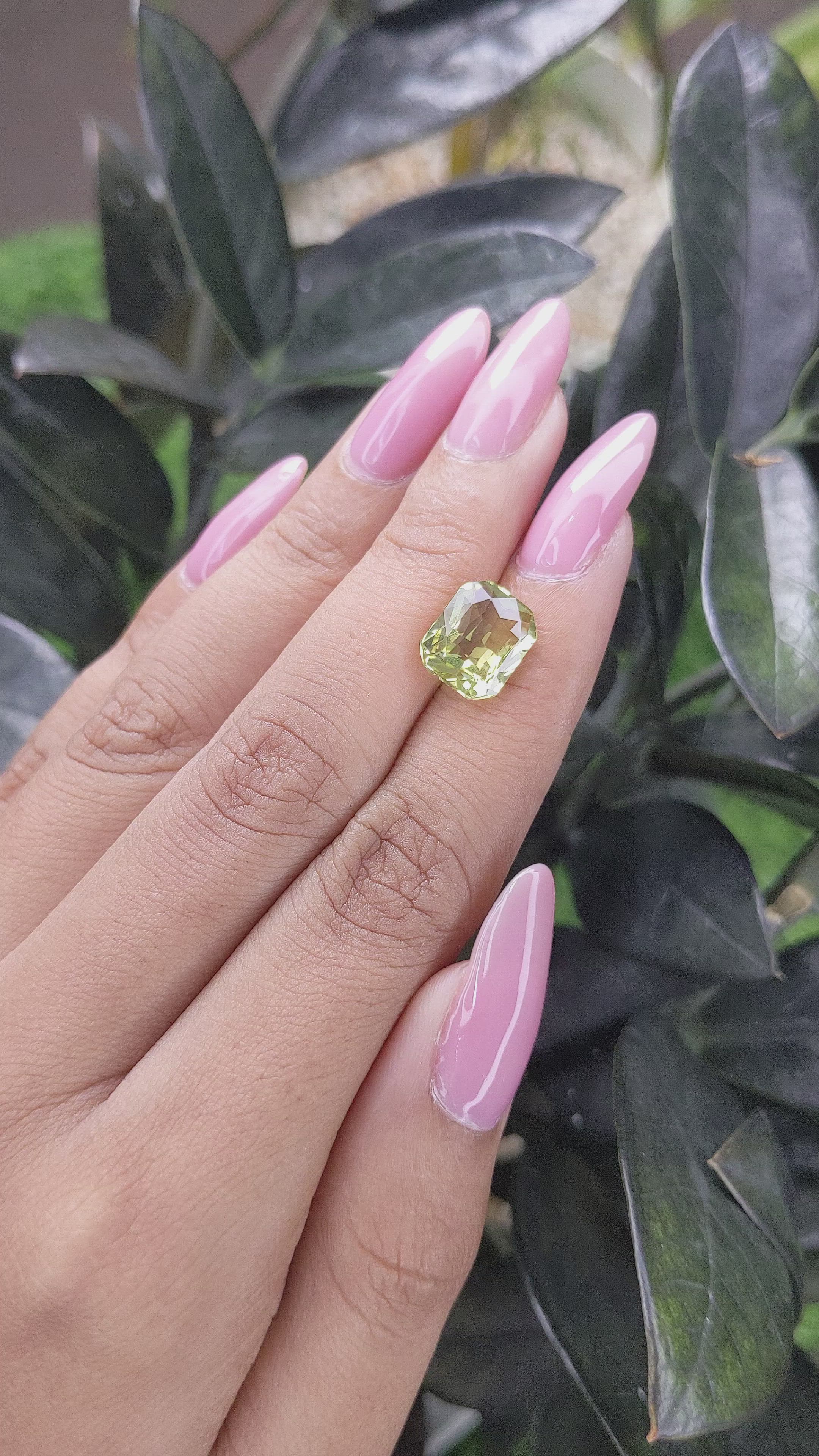 5.02 Ct. Chrysoberyl from Tanzania Size Video