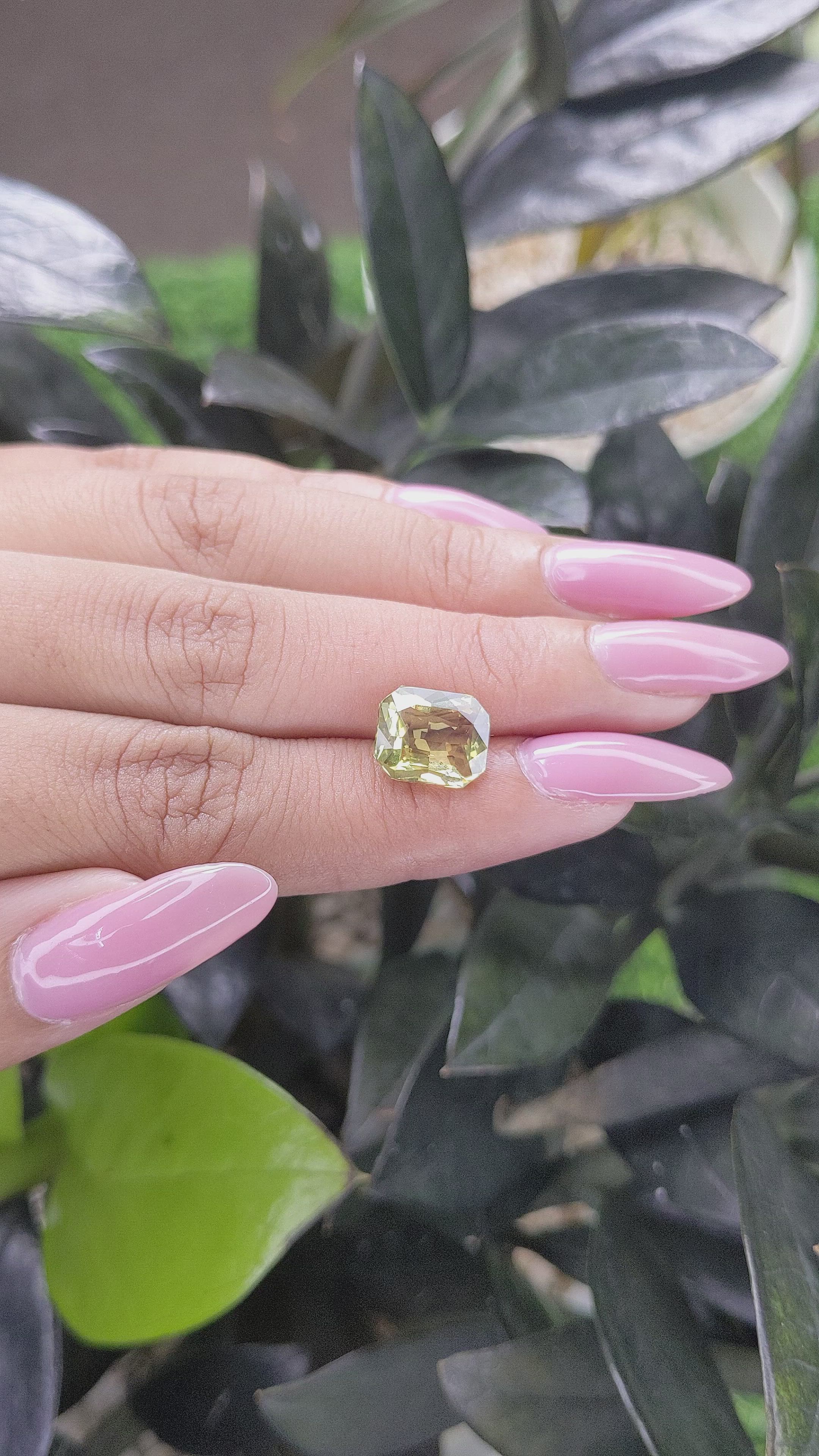 5.02 Ct. Chrysoberyl from Tanzania Size Video