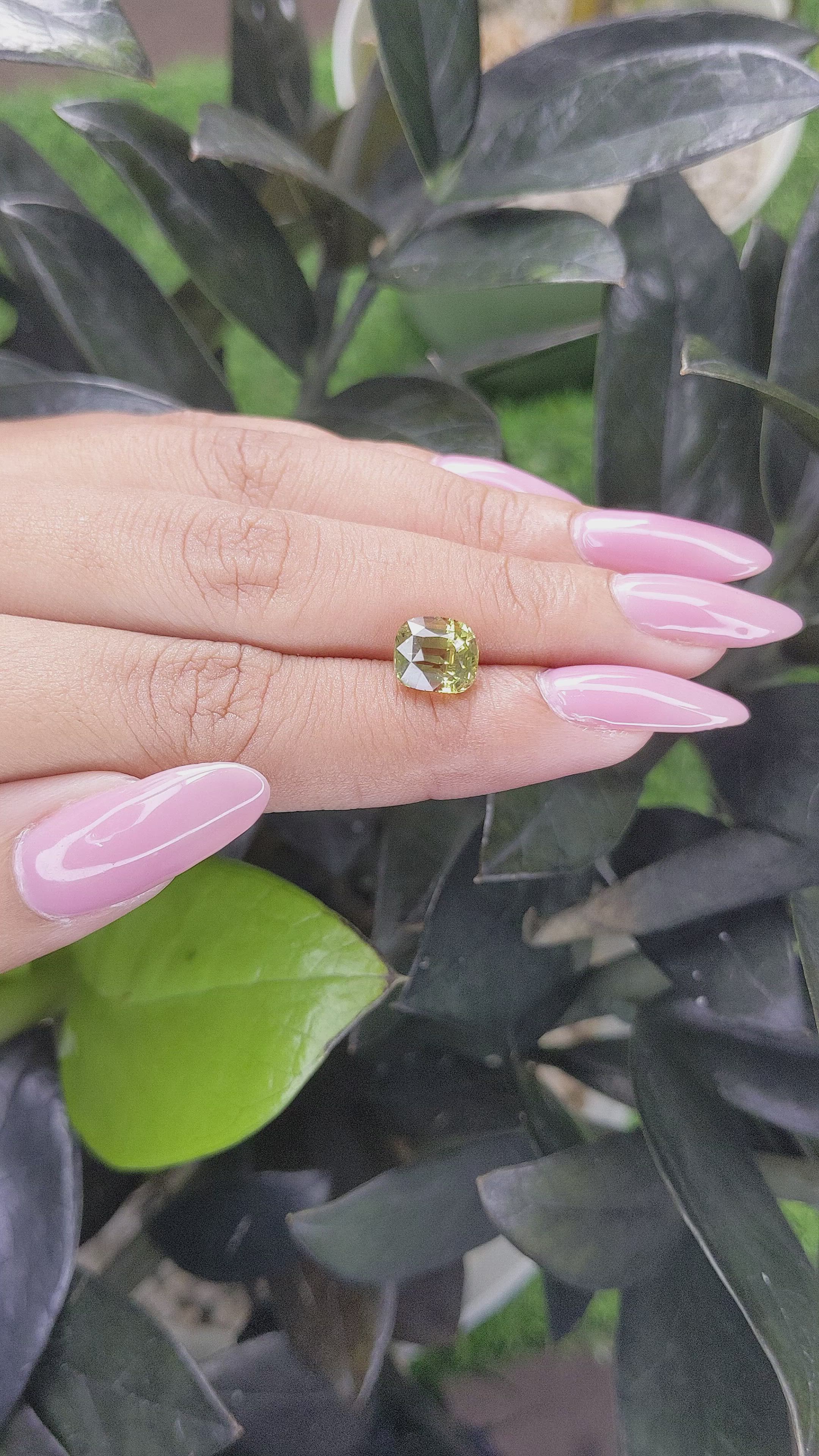 3.15 Ct. Chrysoberyl from Tanzania Size Video