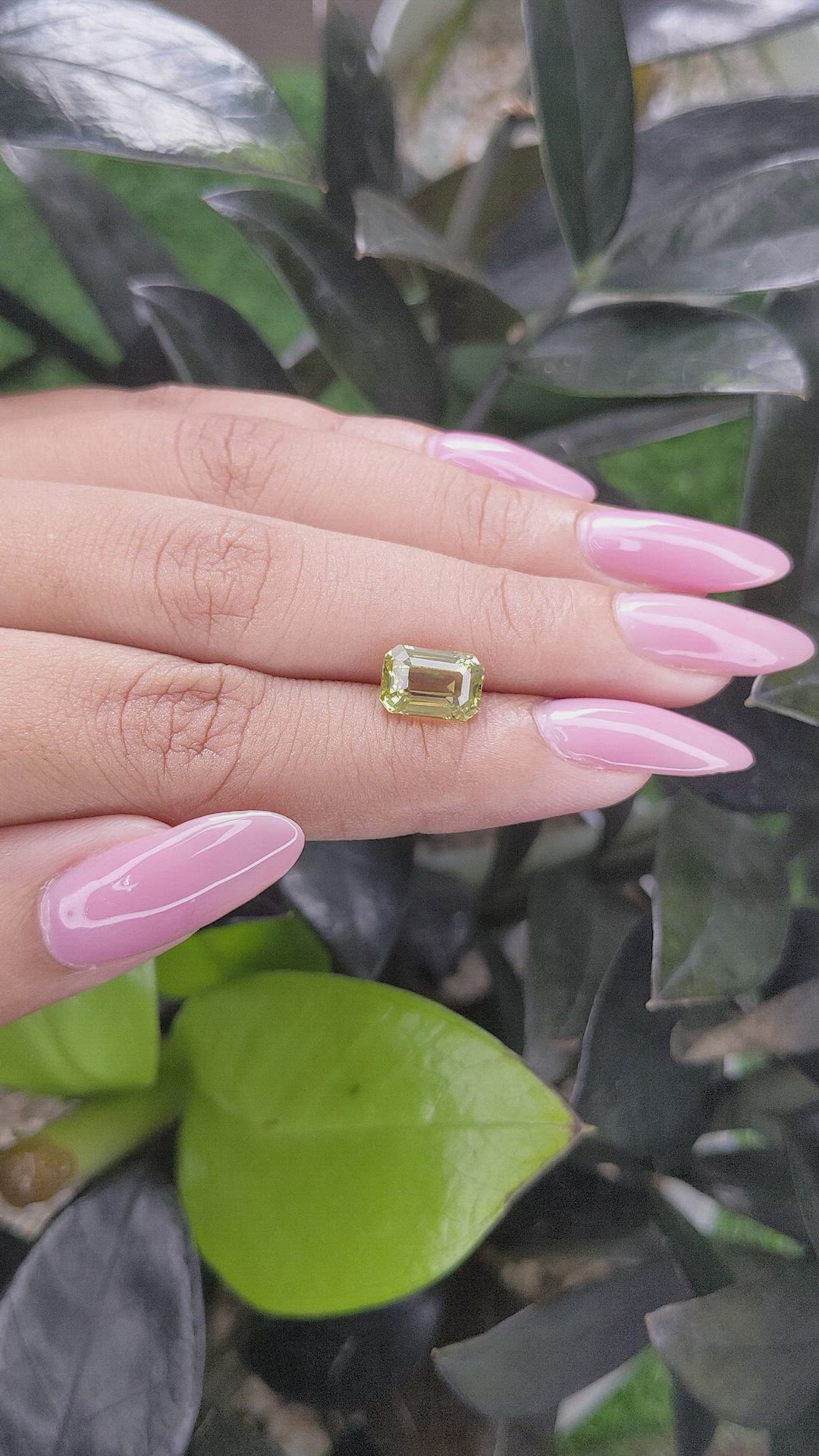 3.03 Ct. Chrysoberyl from Tanzania Size Video