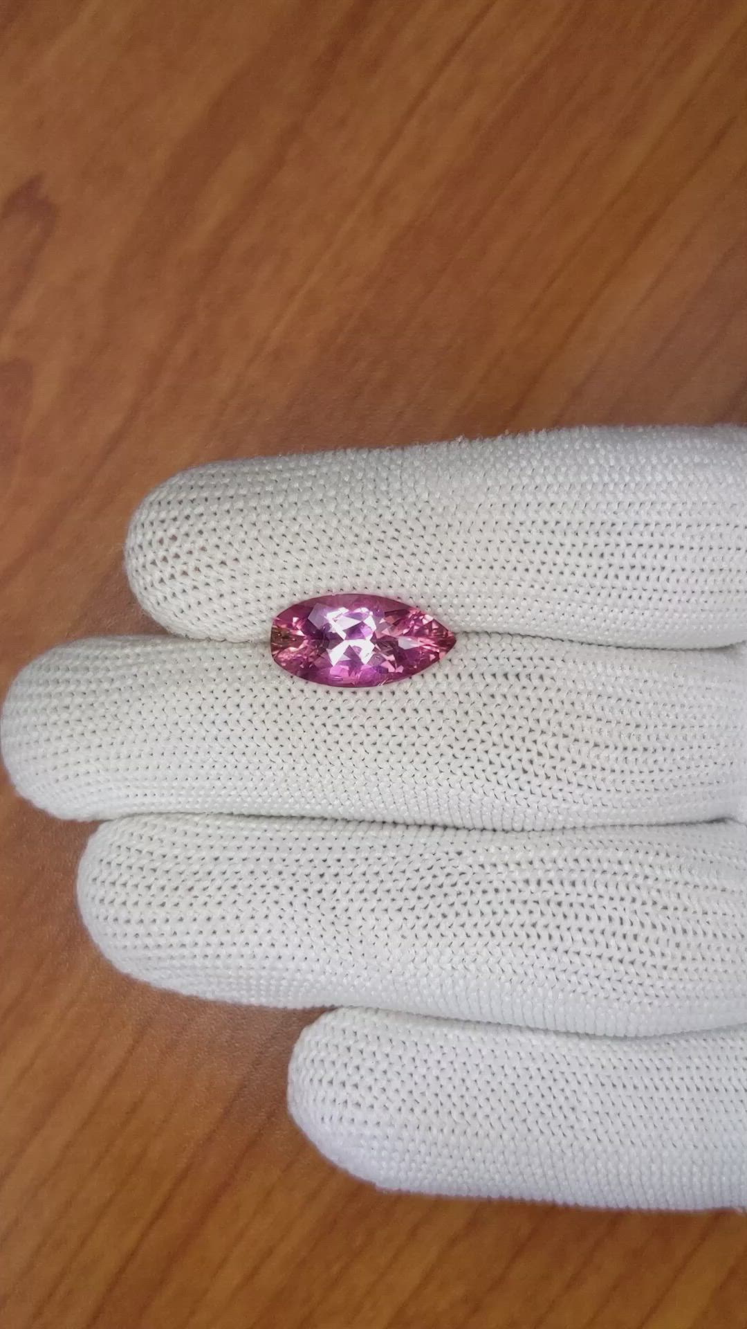 3.34 Ct. Tourmaline from Ceylon (Sri Lanka) Size Video