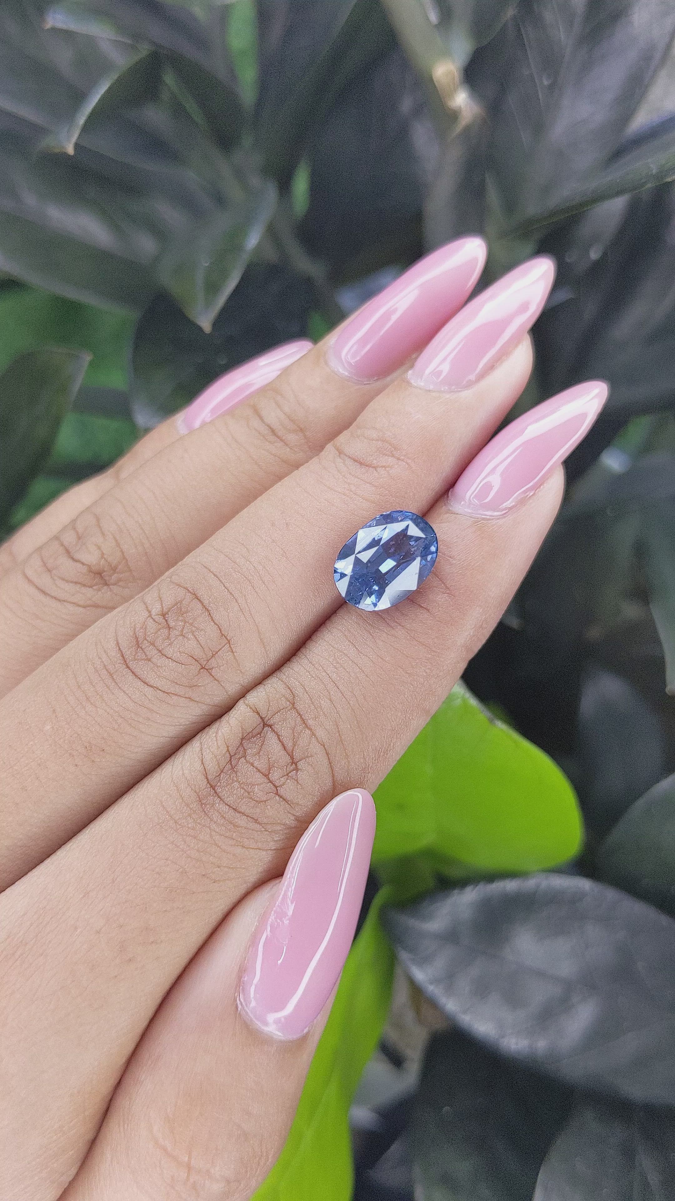 5.15 Ct. Cobalt Spinel from Vietnam Size Video