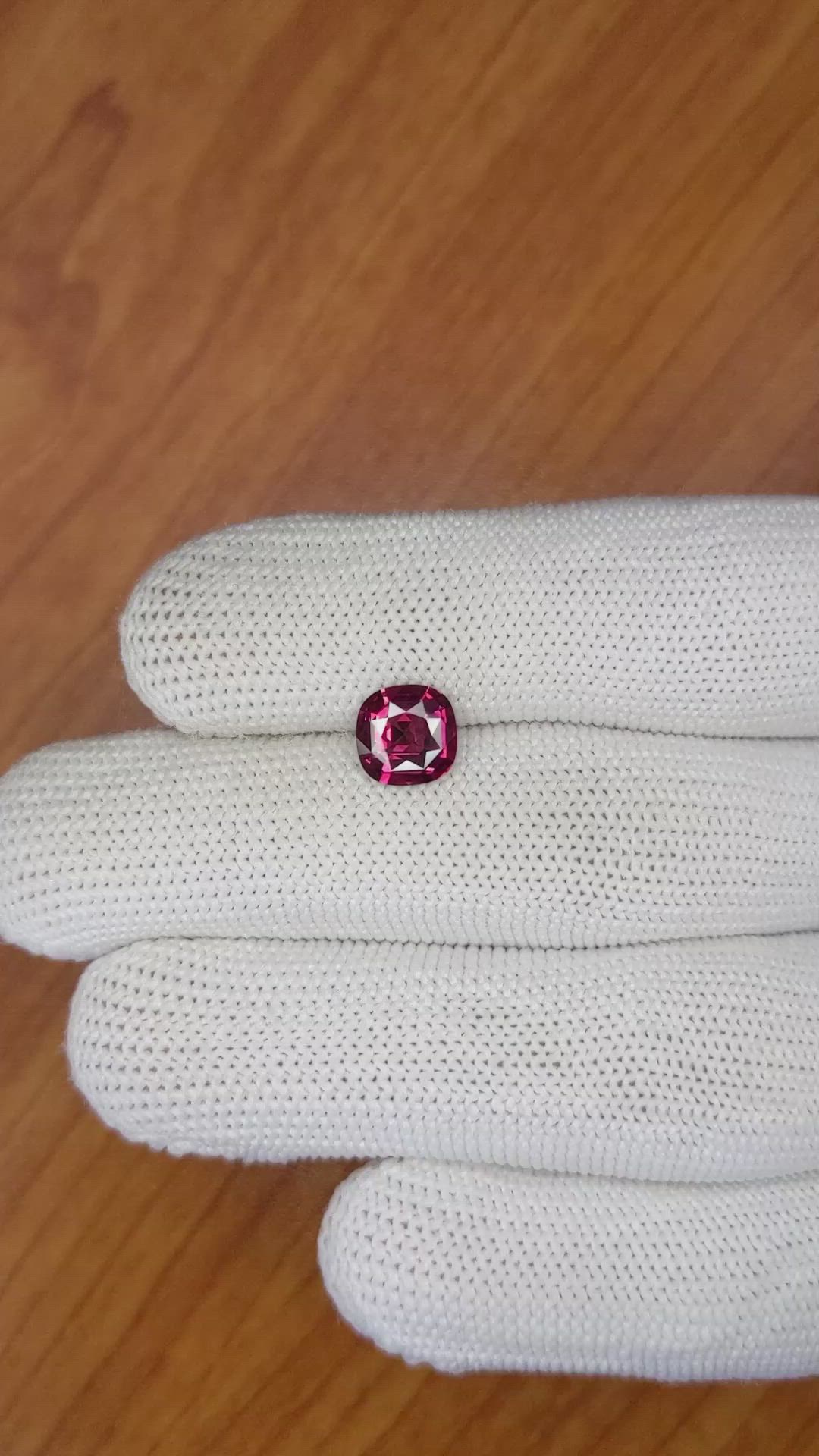 1.72 Ct. Rhodolite Garnet from Ceylon (Sri Lanka) Size Video