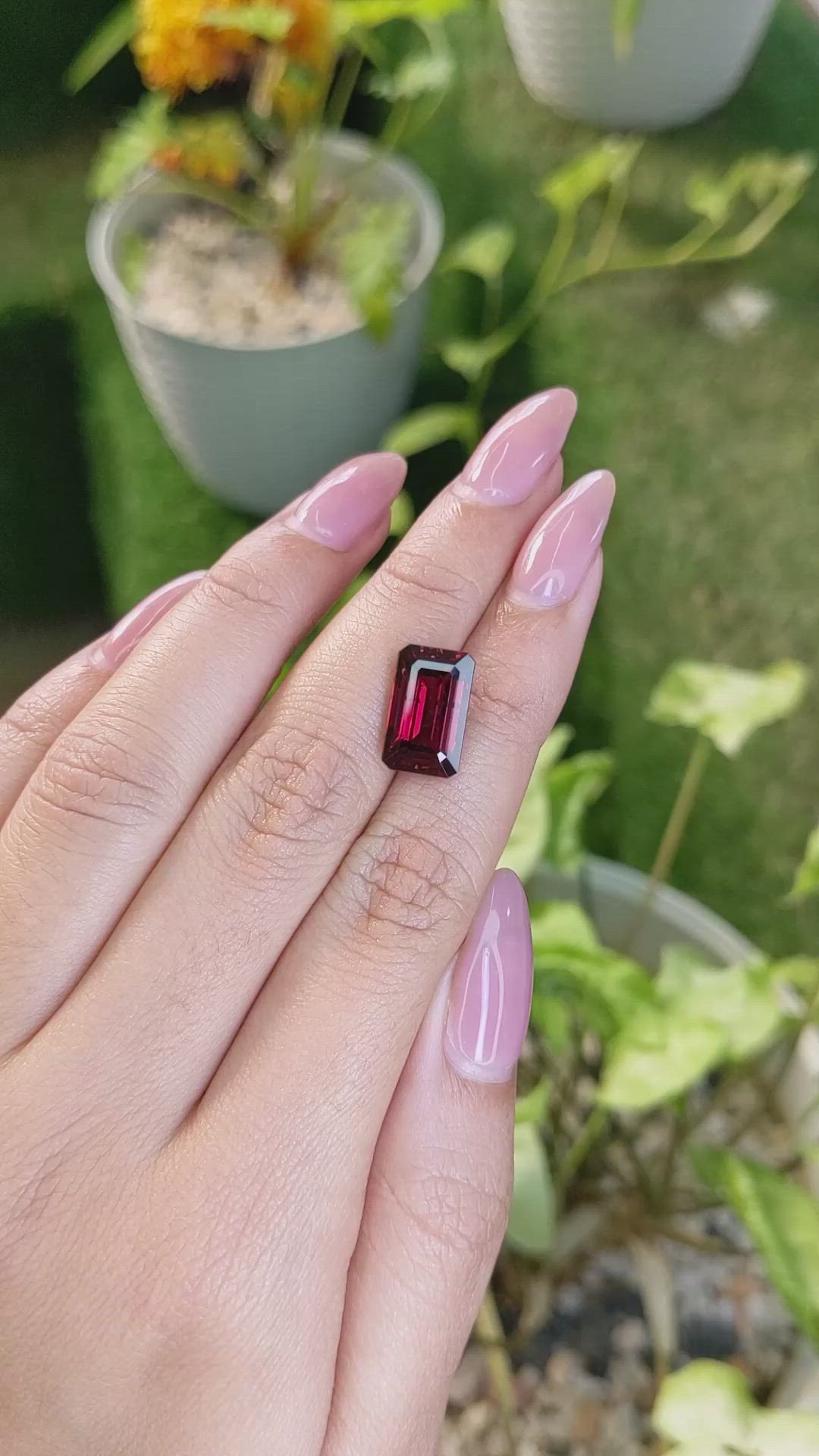 6.62 Ct. Almandine Garnet from Ceylon (Sri Lanka) Size Video