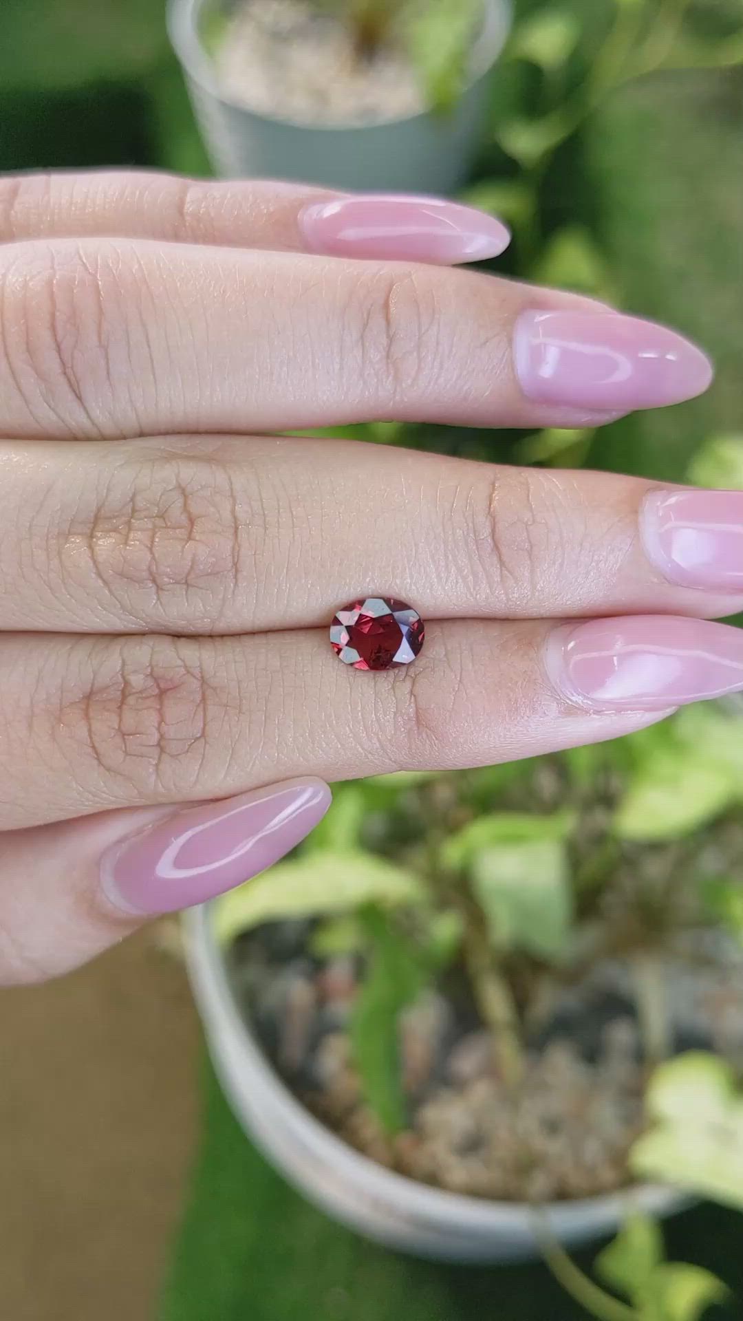 1.18 Ct. Almandine Garnet from Ceylon (Sri Lanka) Size Video