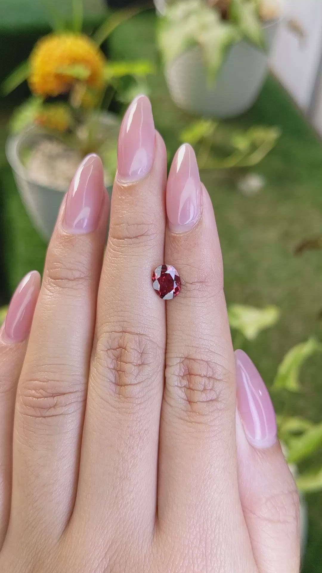 1.18 Ct. Almandine Garnet from Ceylon (Sri Lanka) Size Video