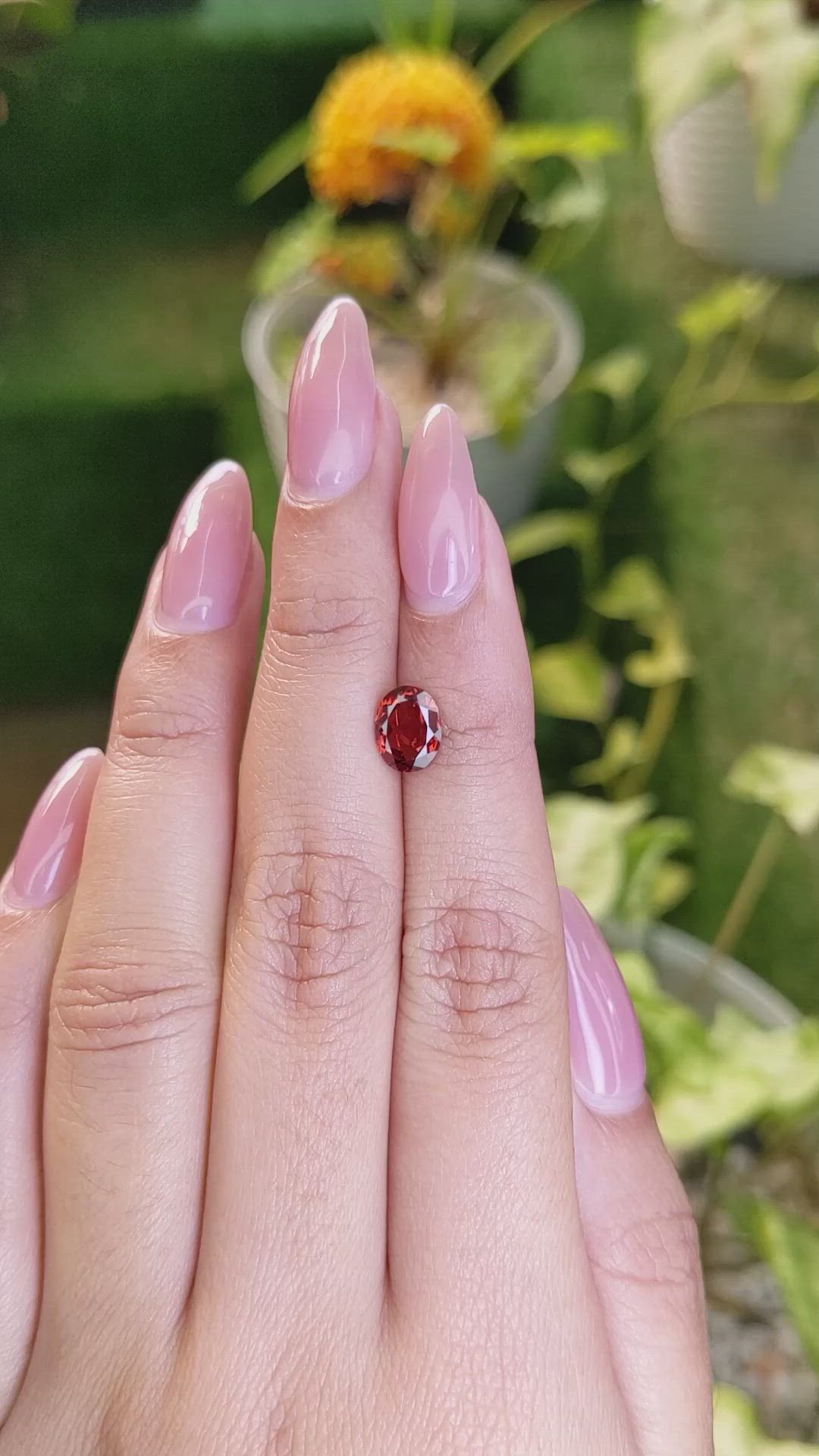 1.72 Ct. Almandine Garnet from Ceylon (Sri Lanka) Size Video