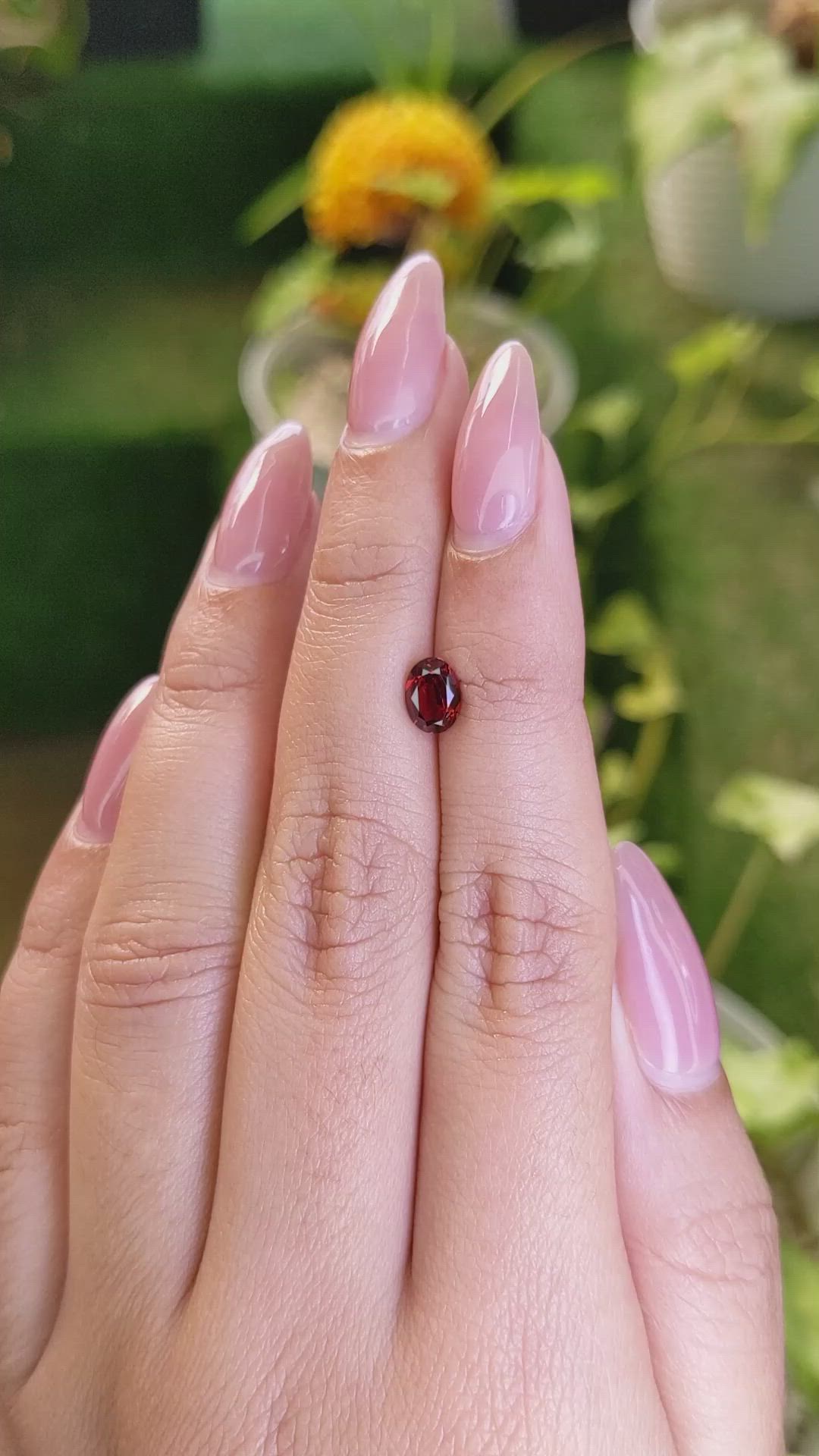 1.03 Ct. Almandine Garnet from Ceylon (Sri Lanka) Size Video
