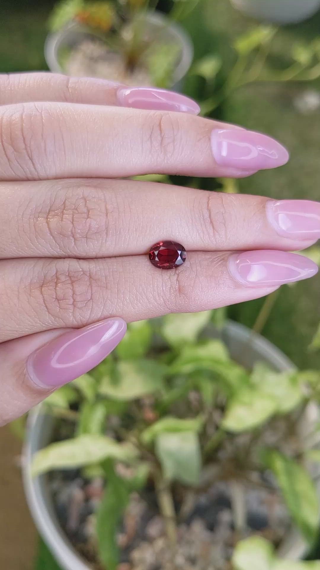 1.31 Ct. Almandine Garnet from Ceylon (Sri Lanka) Size Video