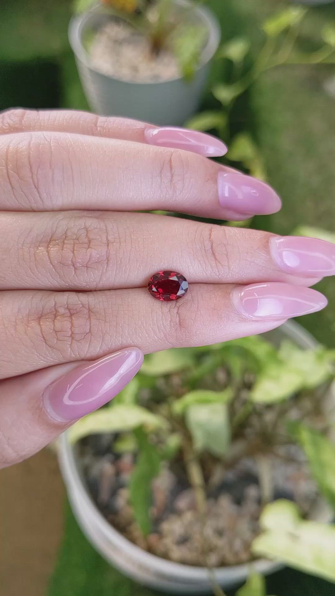 1.62 Ct. Almandine Garnet from Ceylon (Sri Lanka) Size Video