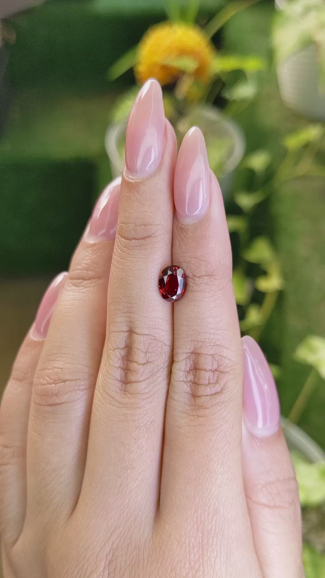 1.62 Ct. Almandine Garnet from Ceylon (Sri Lanka) Size Video