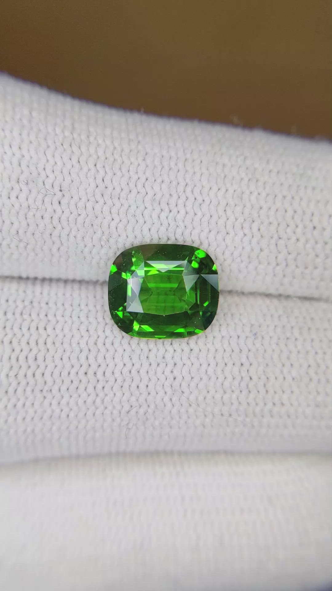 3.17 Ct. Tsavorite Garnet from Madagascar Size Video