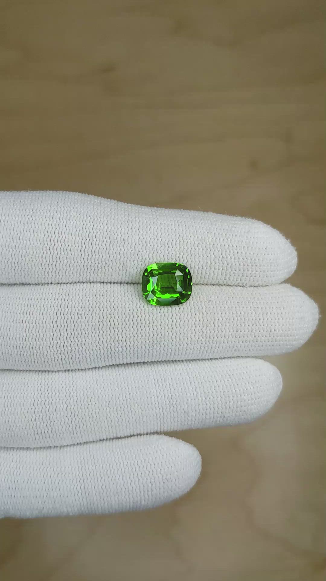 3.17 Ct. Tsavorite Garnet from Madagascar Size Video