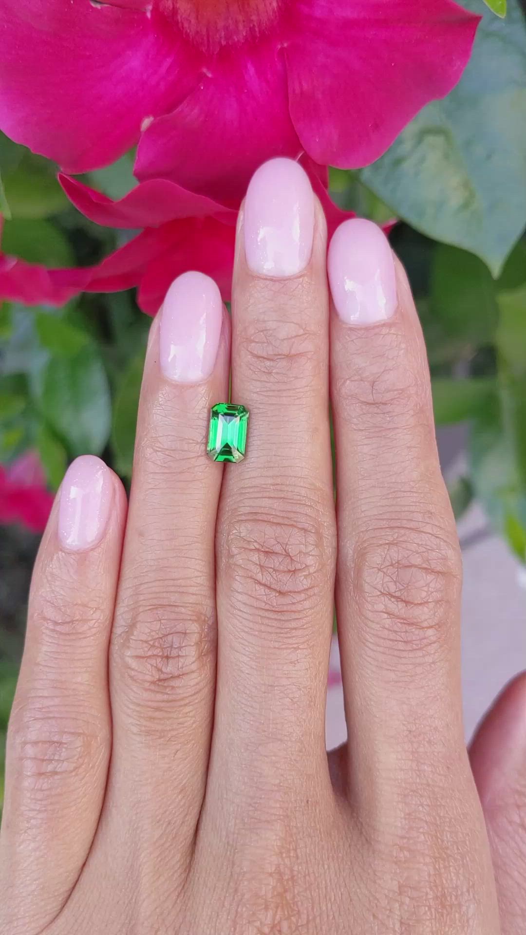 1.58 Ct. Tsavorite Garnet from Madagascar Size Video