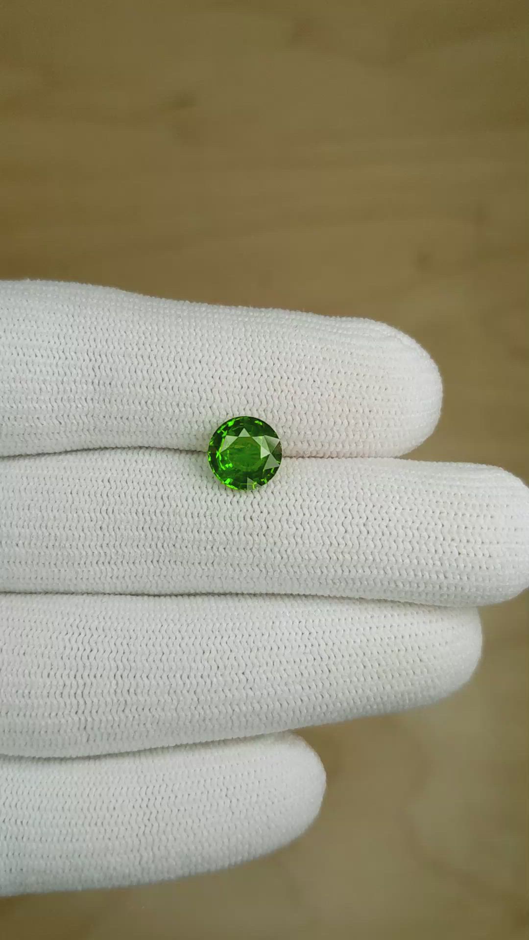 2.04 Ct. Tsavorite Garnet from Madagascar Size Video