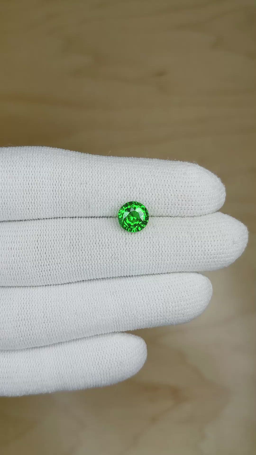 2.21 Ct. Tsavorite Garnet from Madagascar Size Video