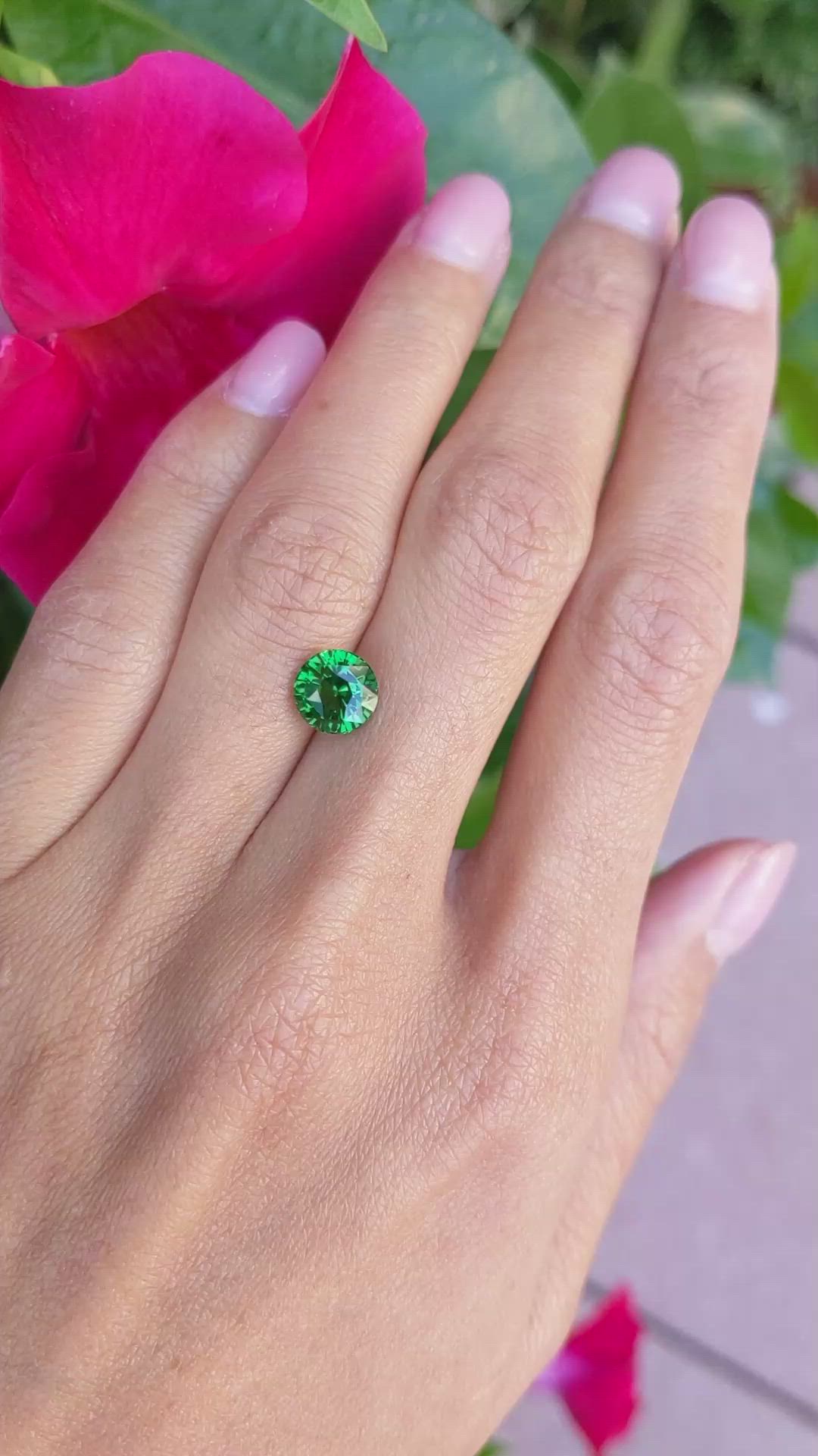 2.21 Ct. Tsavorite Garnet from Madagascar Size Video