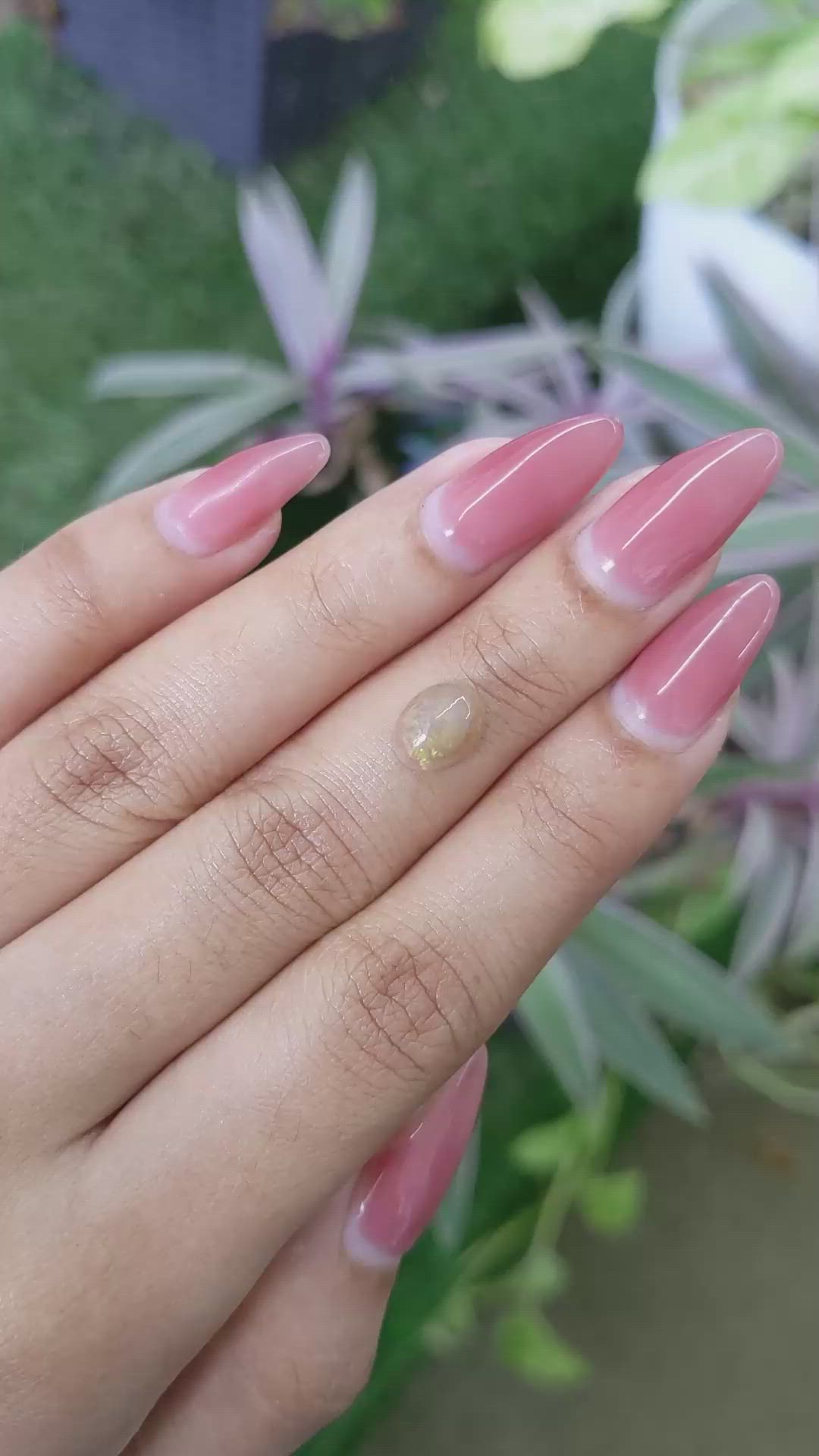 1.16 Ct. Cabochon White Opal from Australia Size Video