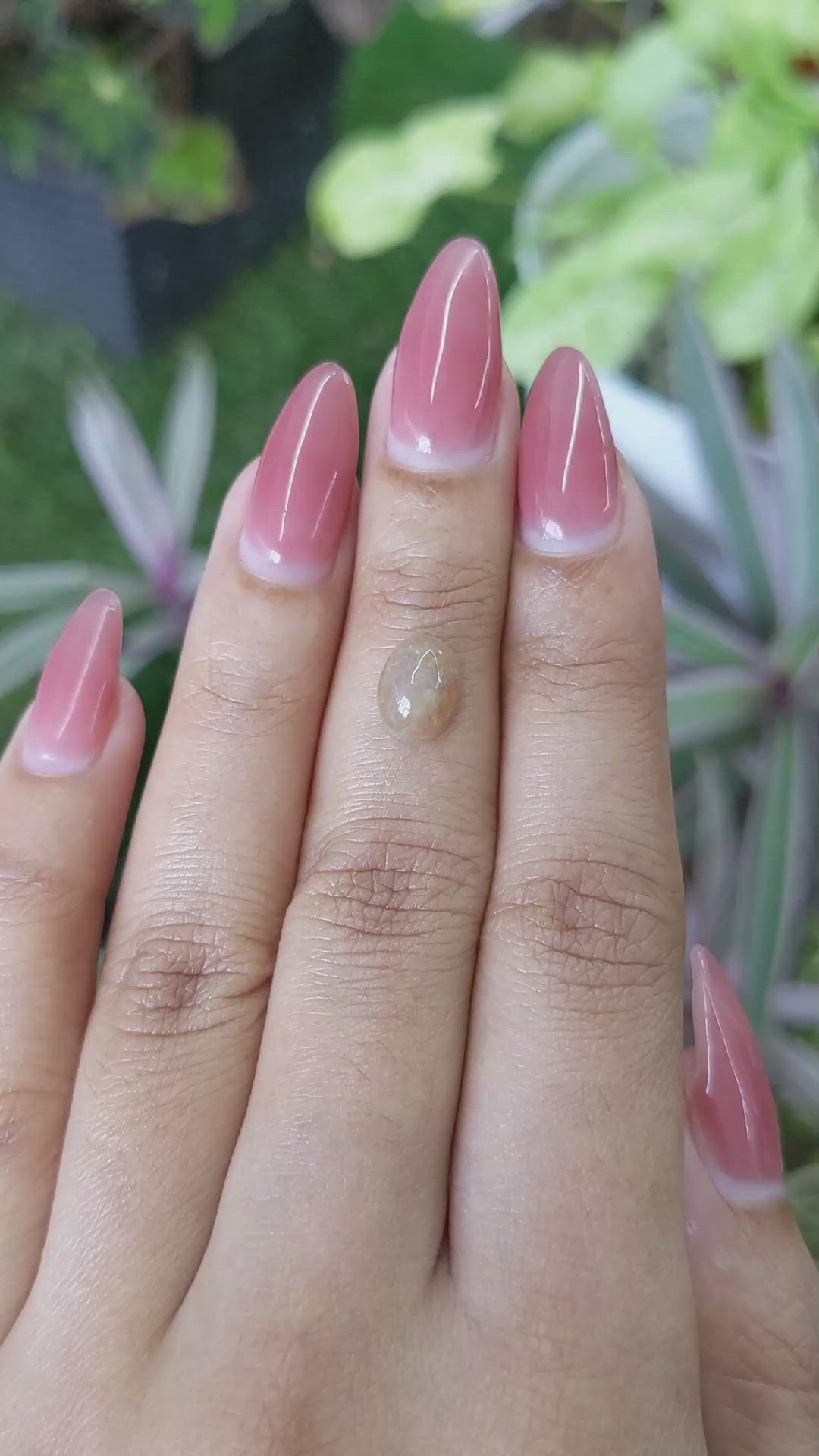 1.16 Ct. Cabochon White Opal from Australia Size Video