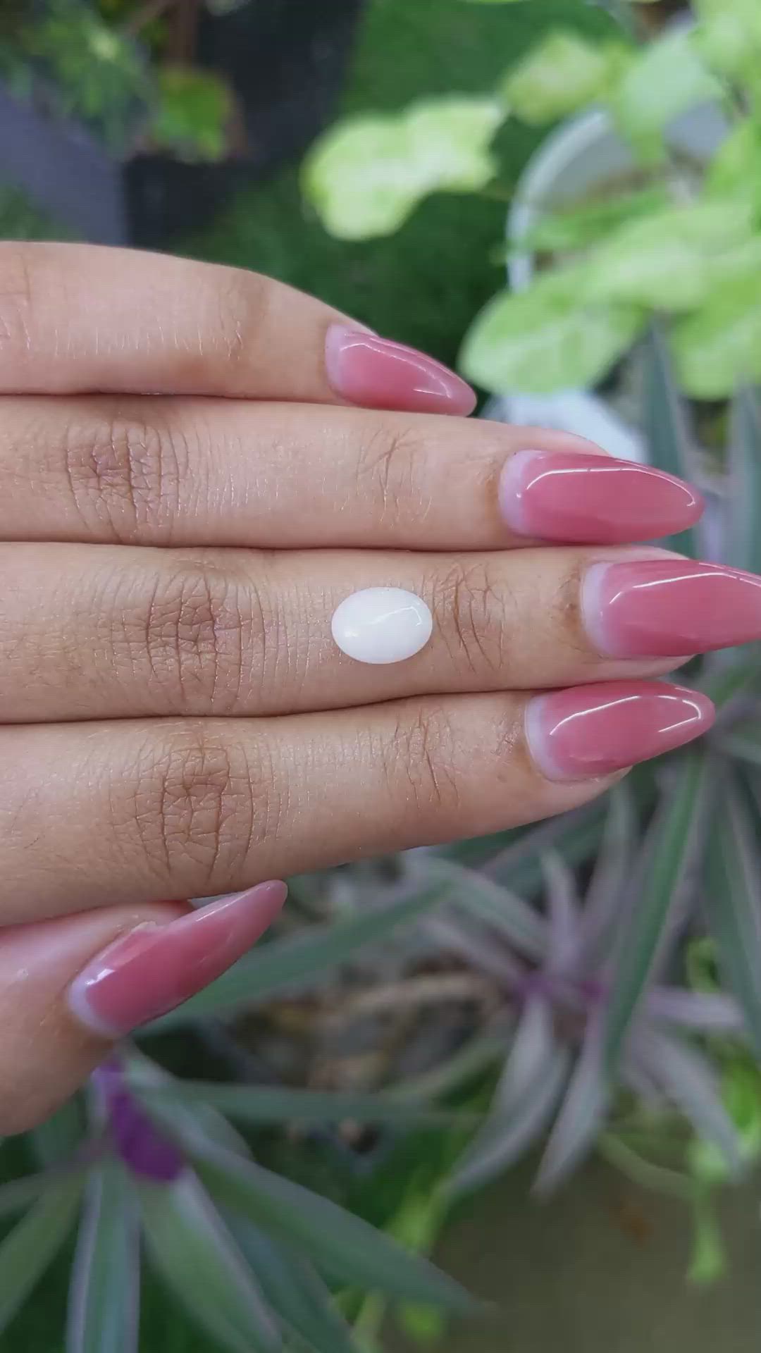 1.18 Ct. Cabochon White Opal from Australia Size Video