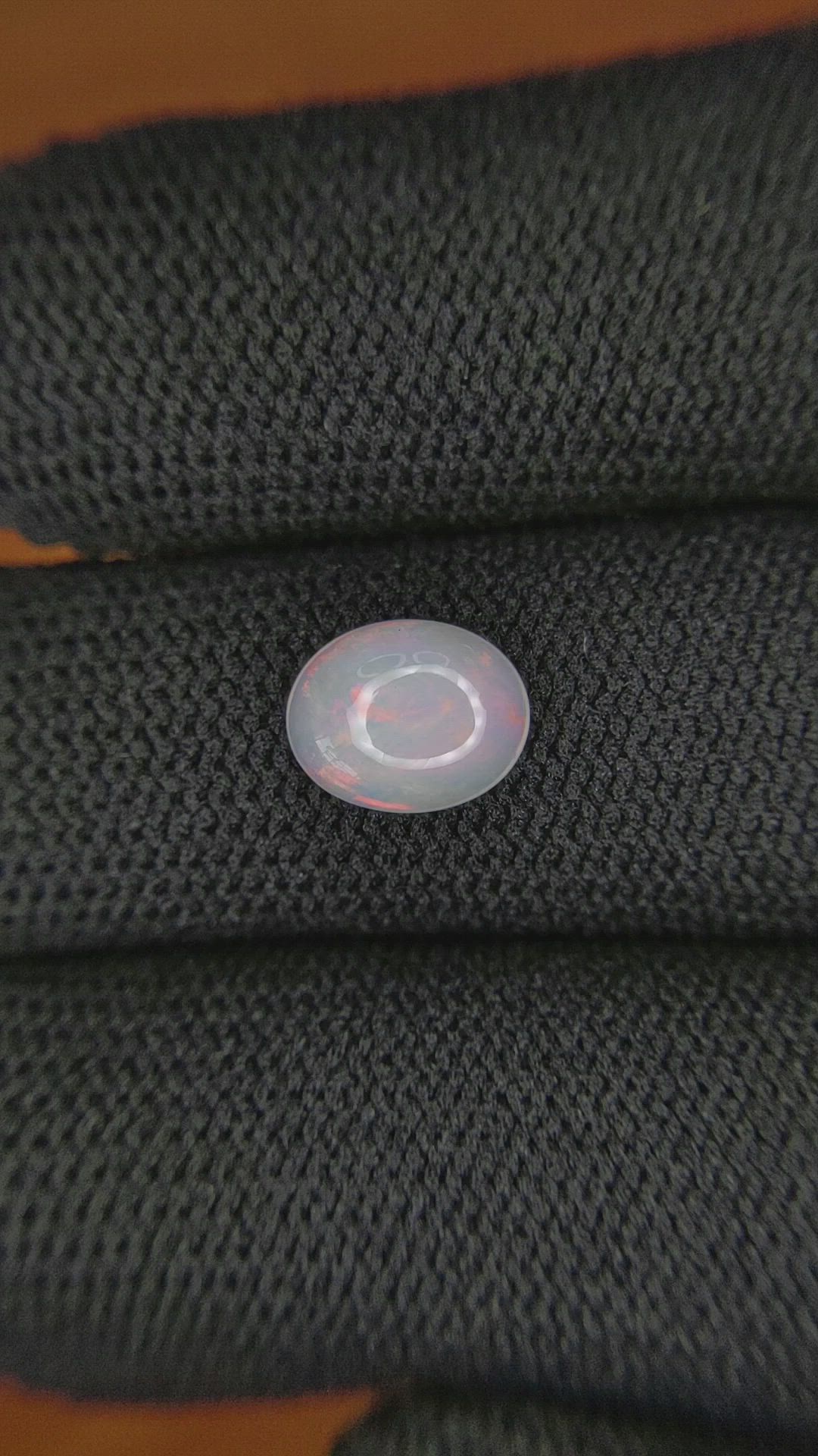 0.97 Ct. Cabochon White Opal from Australia Size Video