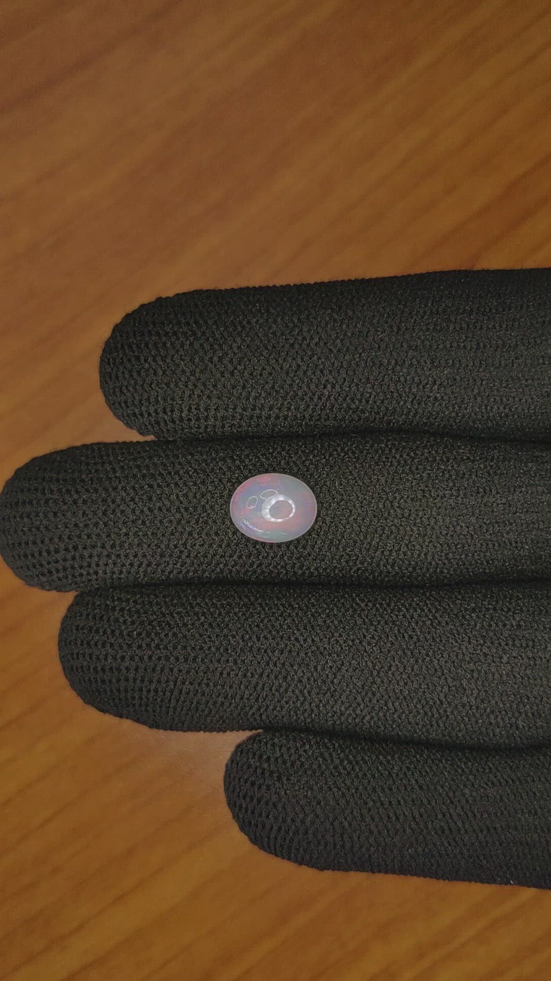 0.97 Ct. Cabochon White Opal from Australia Size Video