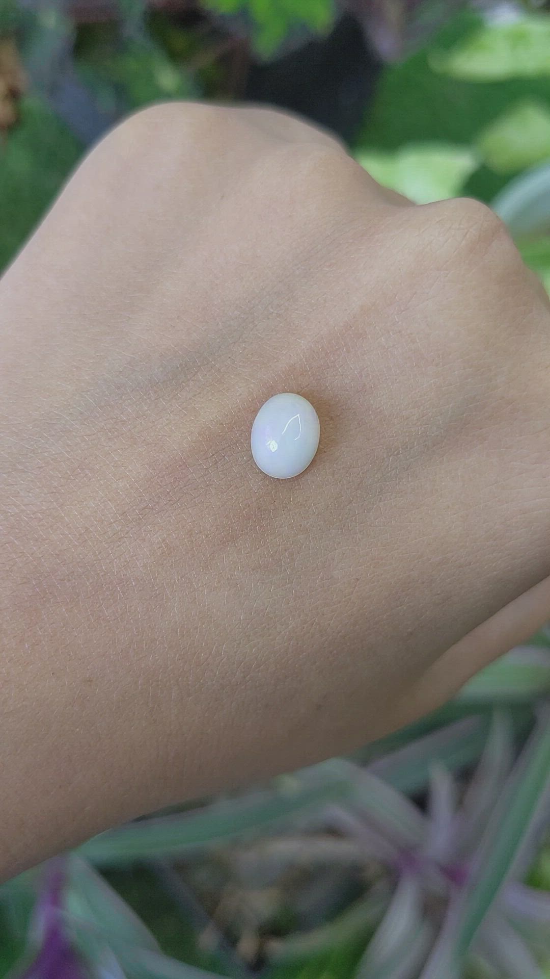 1.16 Ct. Cabochon White Opal from Australia Size Video