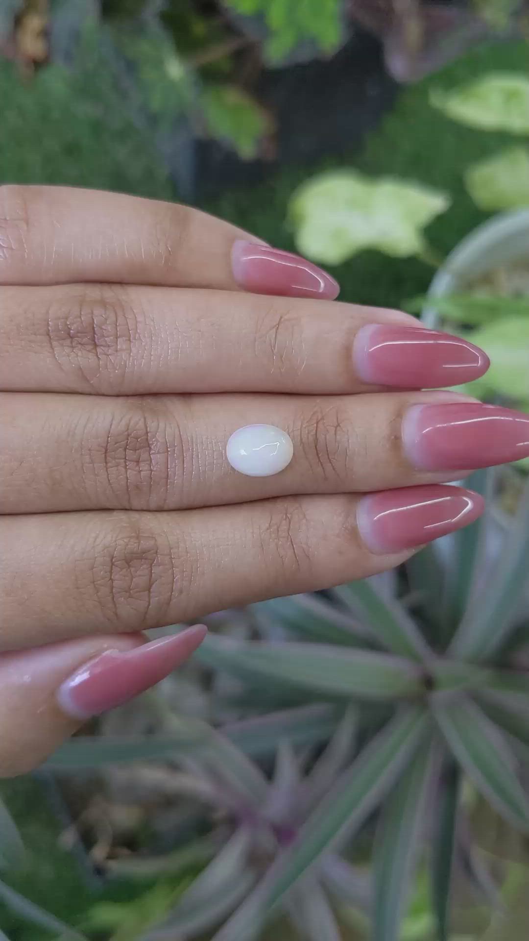 1.16 Ct. Cabochon White Opal from Australia Size Video